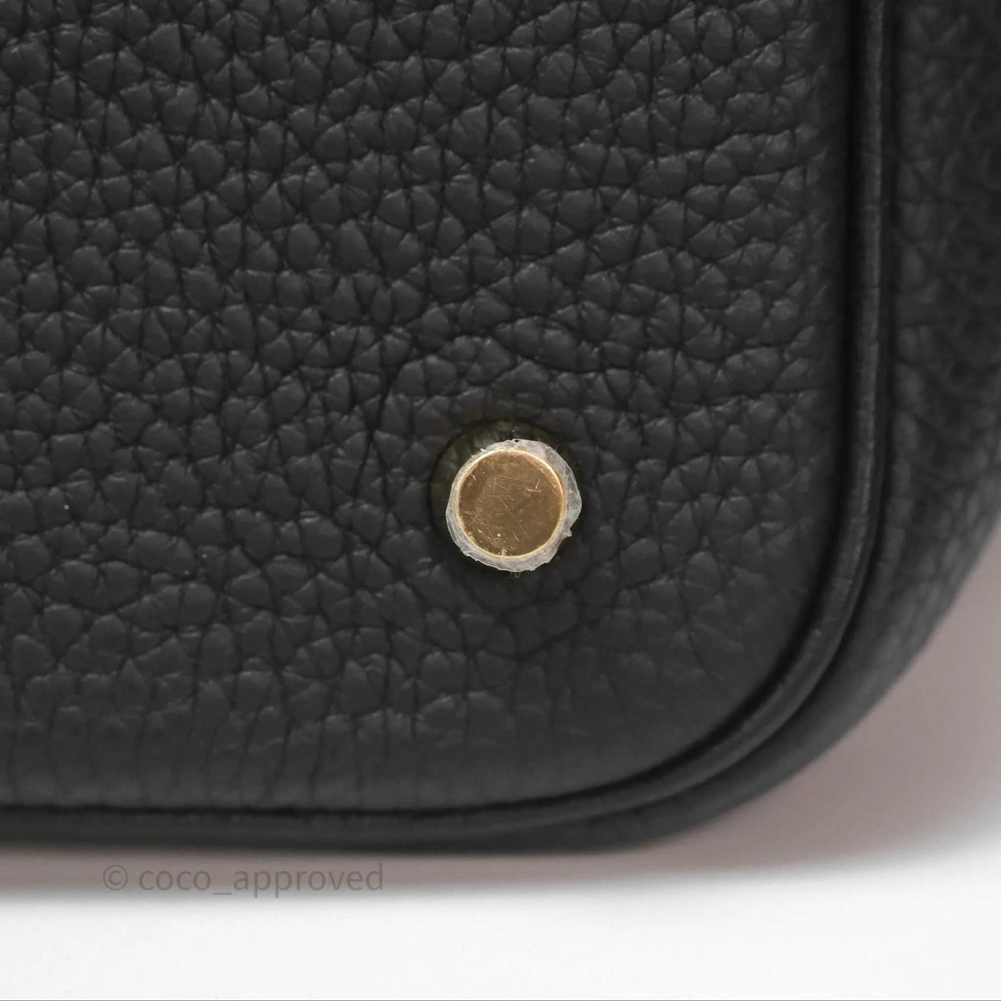 Herms Picotin 22 Noir 89 Clemence Gold Hardware
