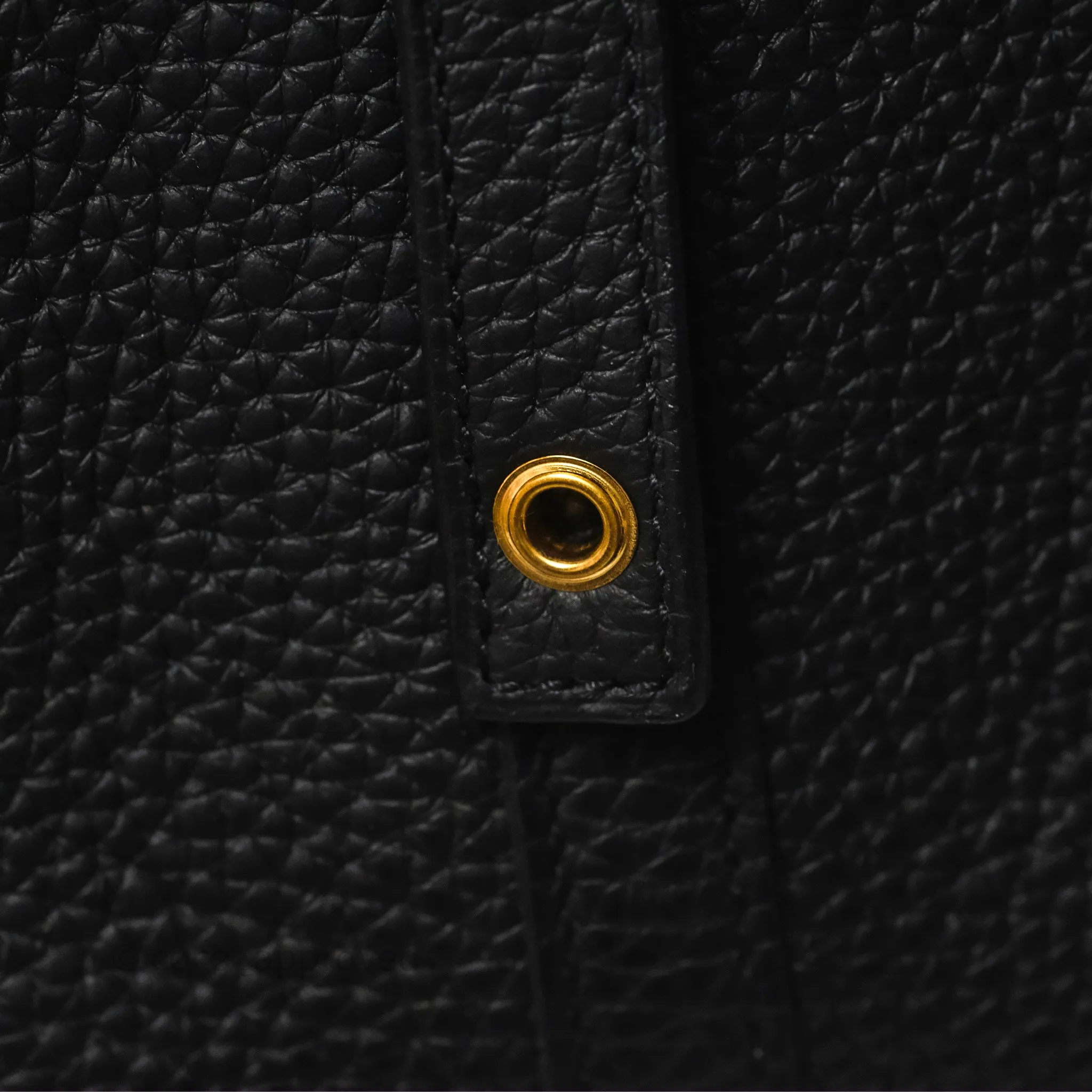 Herms Picotin 22 Noir 89 Clemence Gold Hardware