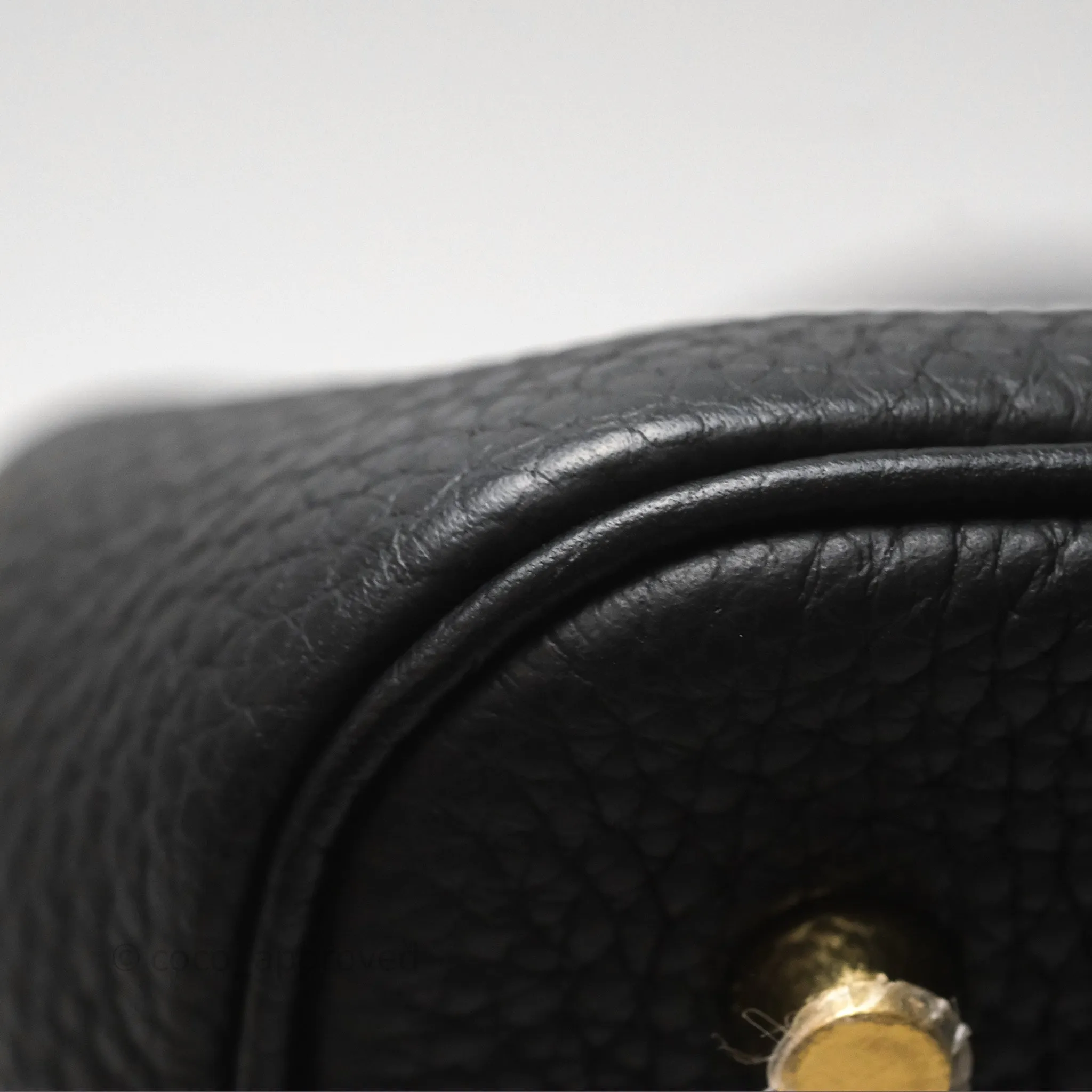 Herms Picotin 22 Noir 89 Clemence Gold Hardware