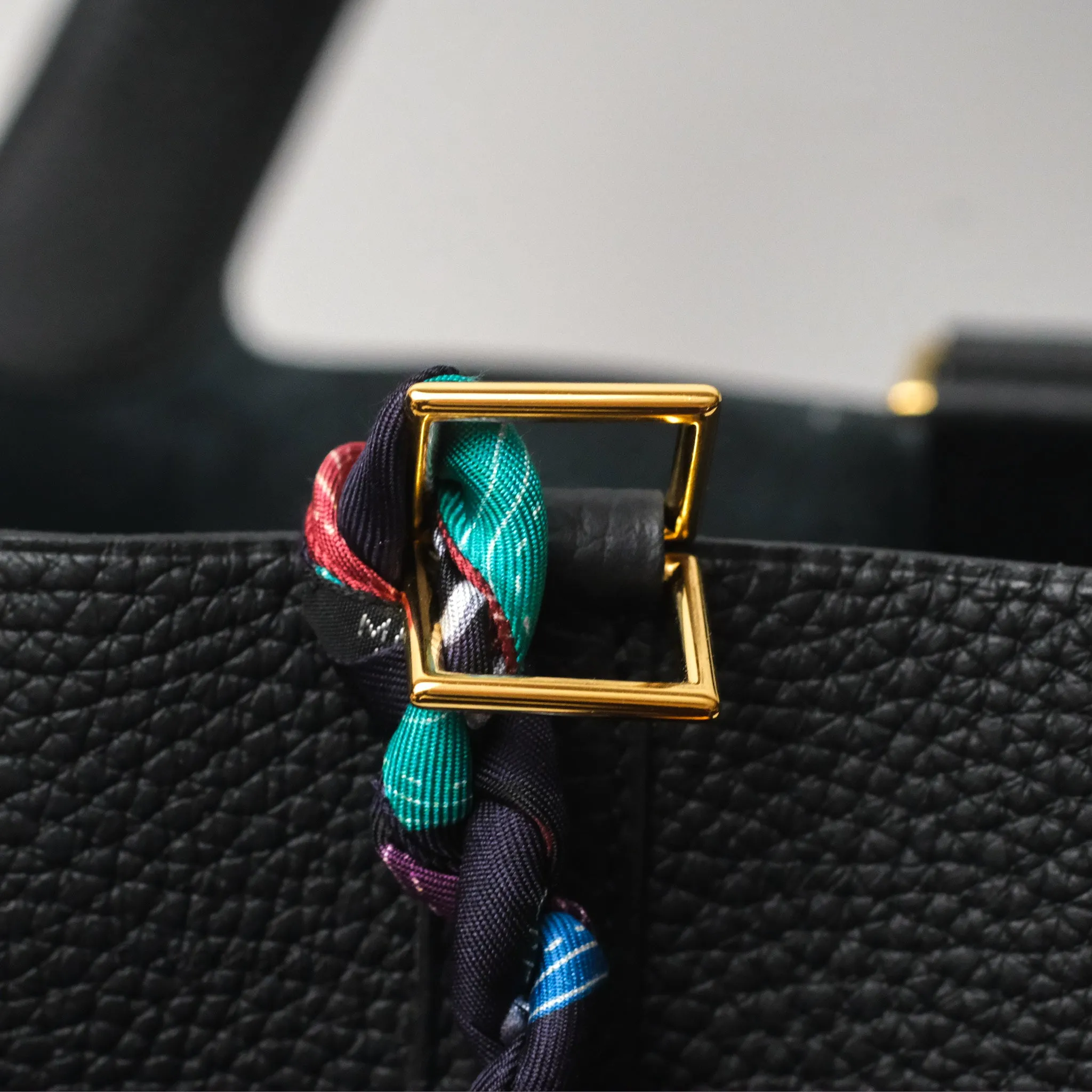Herms Picotin 22 Noir 89 Clemence Gold Hardware