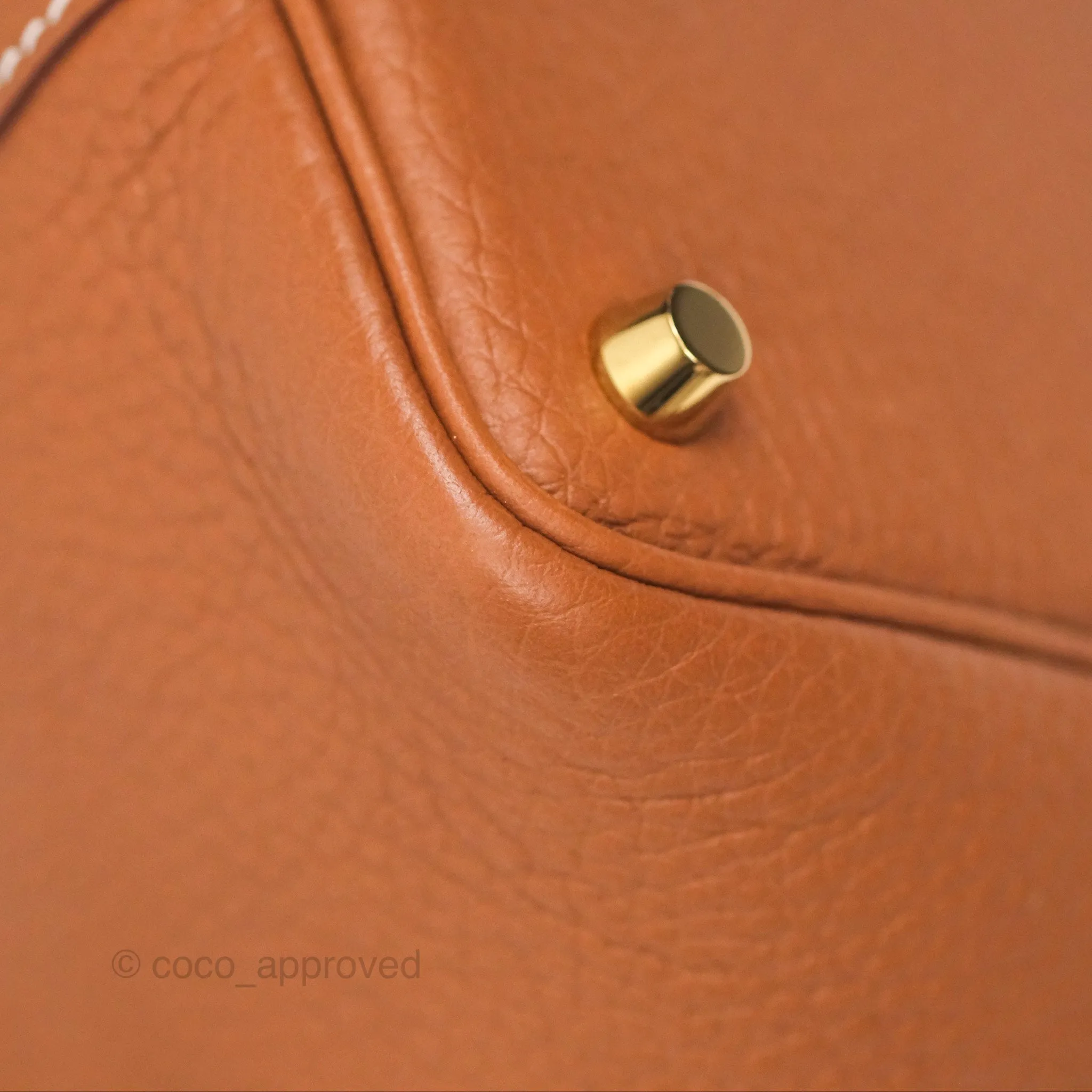 Herms Picotin Lock 18 Gold Clemence Gold Hardware