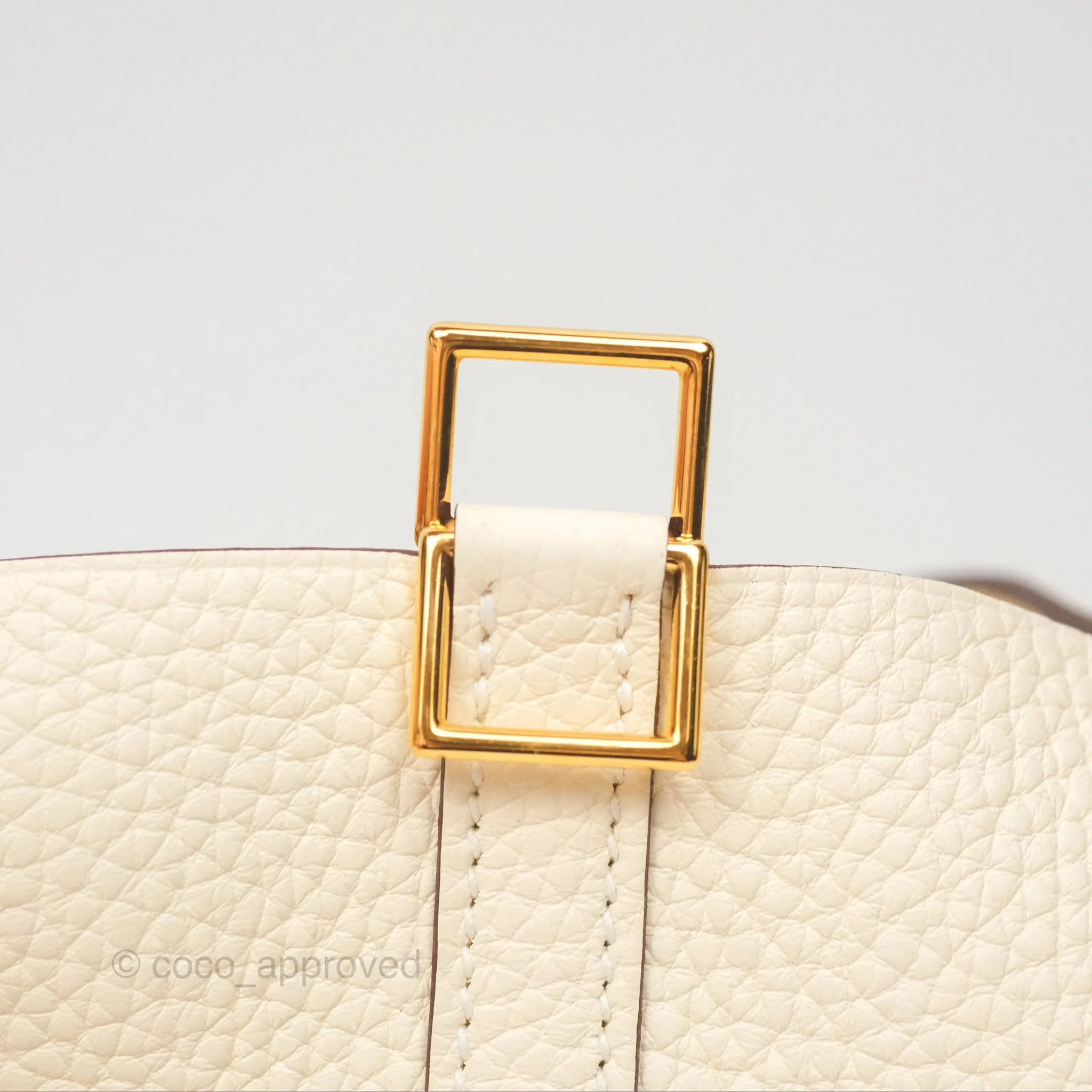 Herms Picotin Lock 18 Nata Taurillon Clemence Gold Hardware