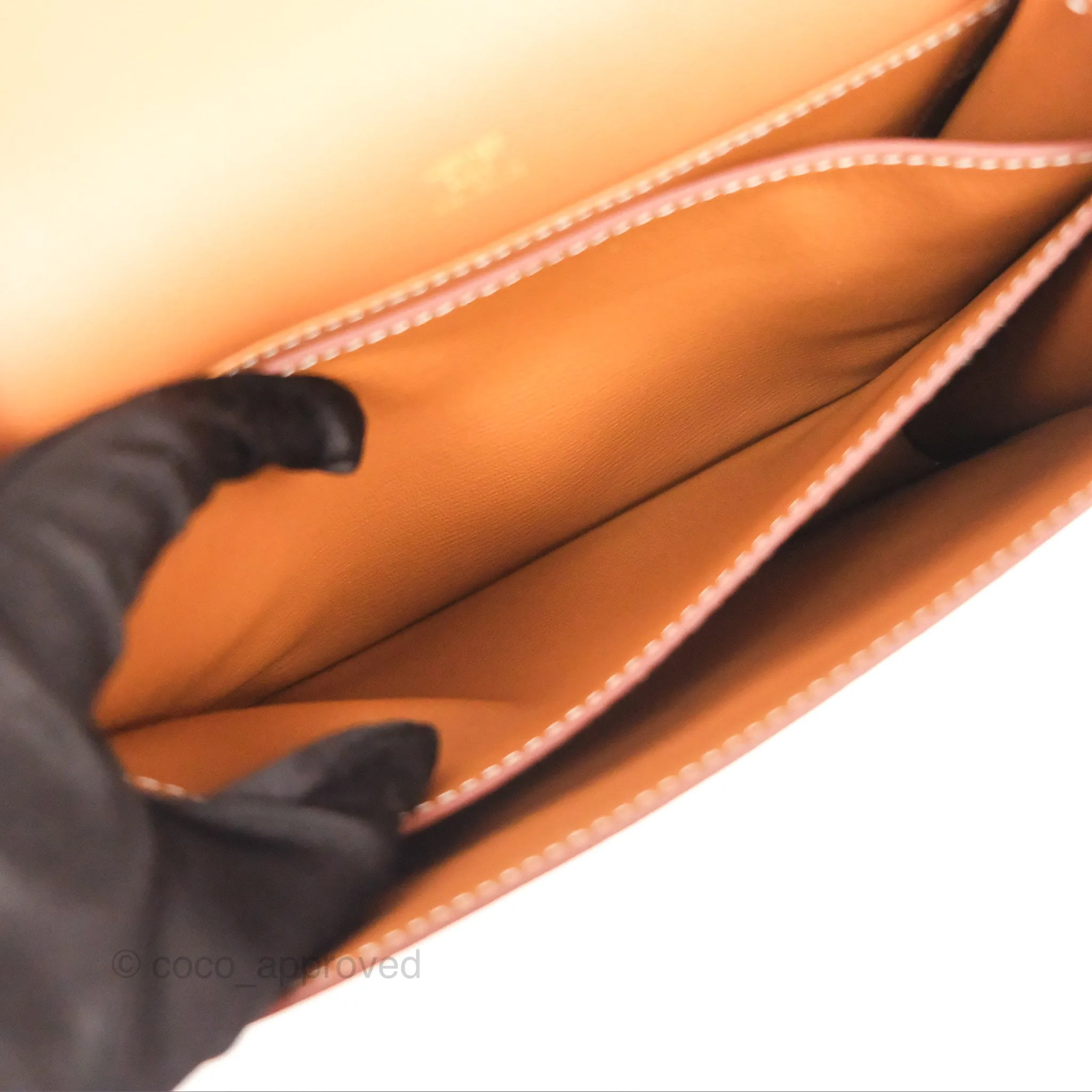 Herms Roulis 23 Gold Evercolor Gold Hardware