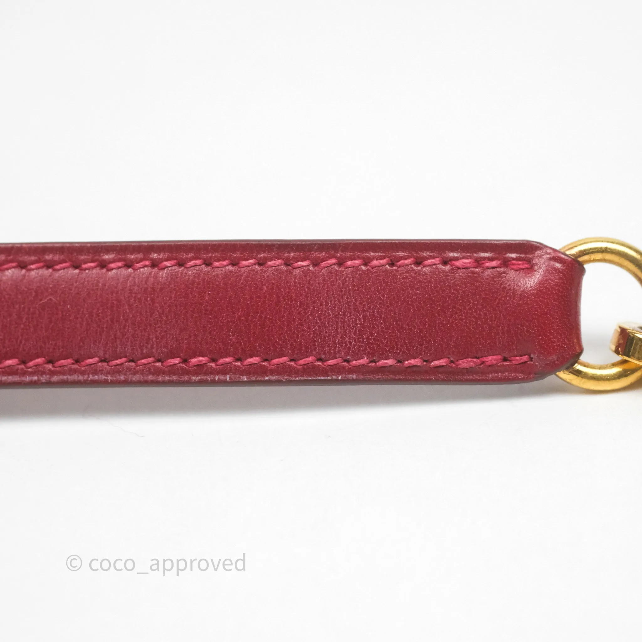 Herms Vintage Kelly 32 Sellier Rouge Hermes 55 Box Leather Gold Hardware