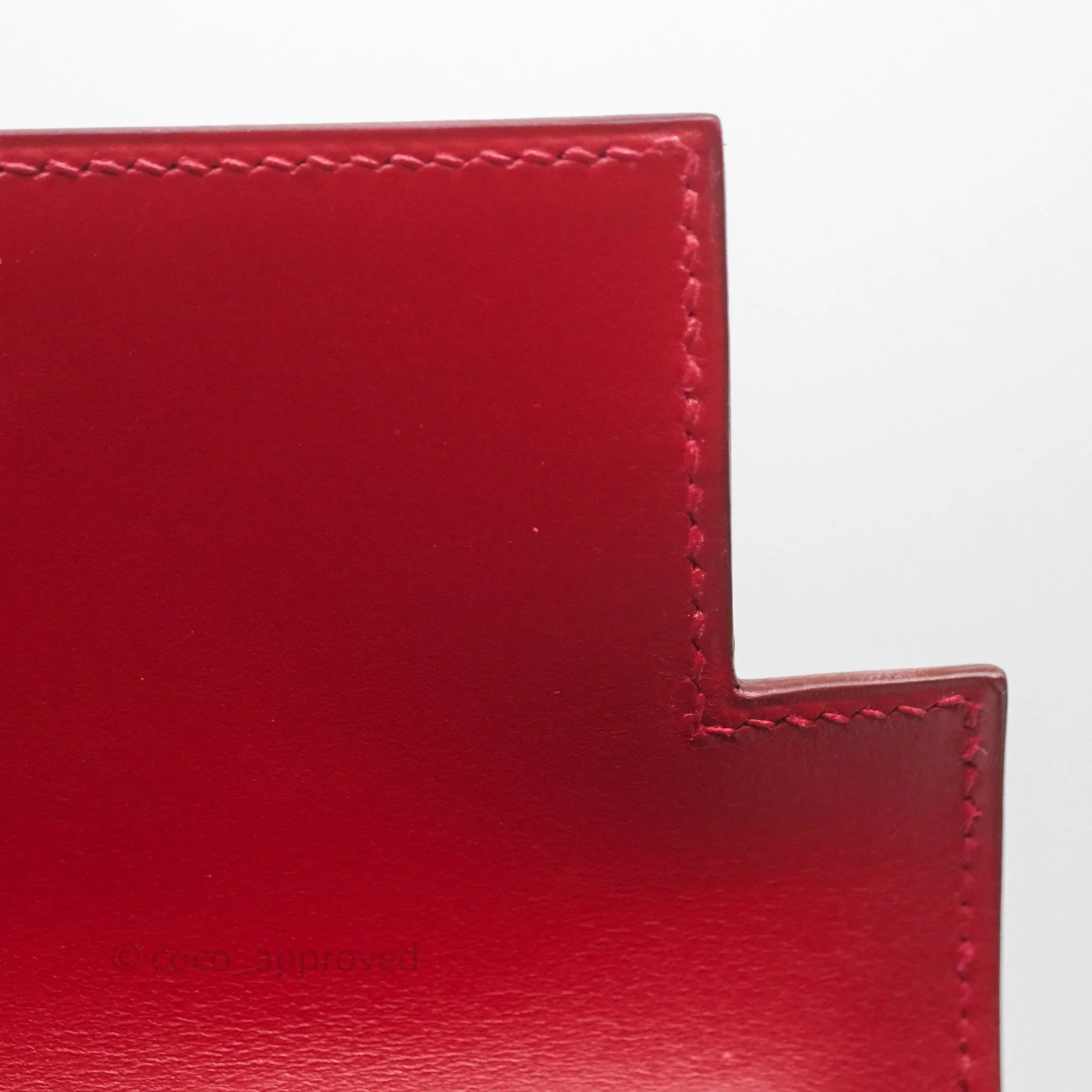Herms Vintage Kelly 32 Sellier Rouge Hermes 55 Box Leather Gold Hardware
