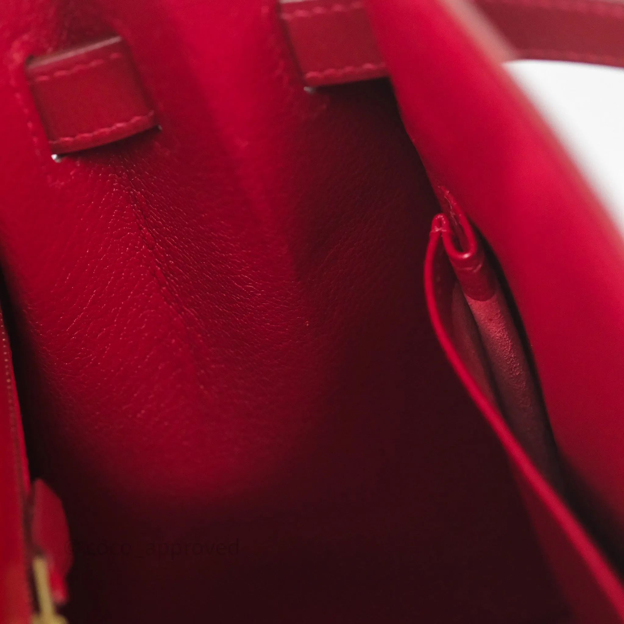 Herms Vintage Kelly 32 Sellier Rouge Hermes 55 Box Leather Gold Hardware