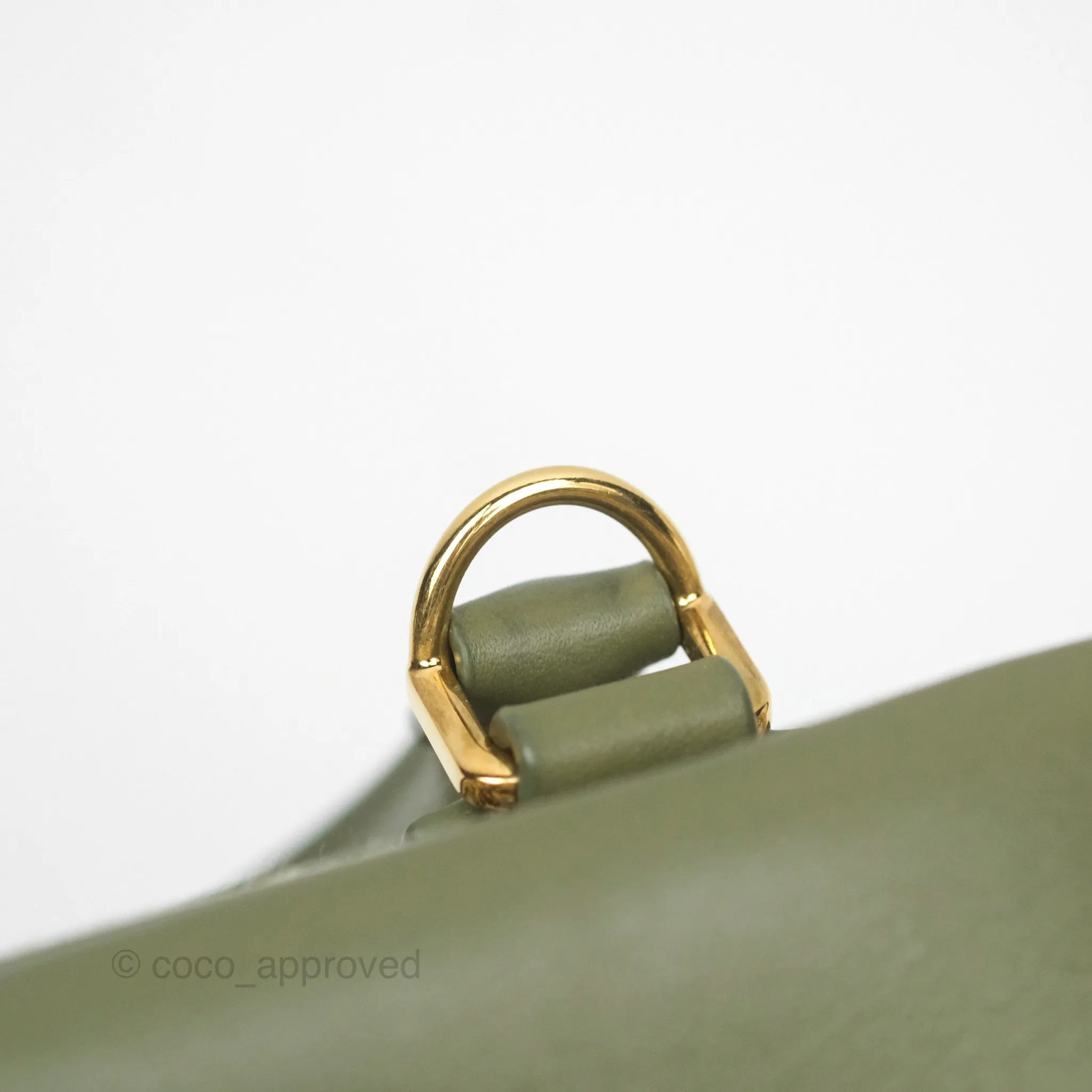Loewe Amazona 19 Square Green/ Avocado Green in Anagram Jacquard and Calfskin