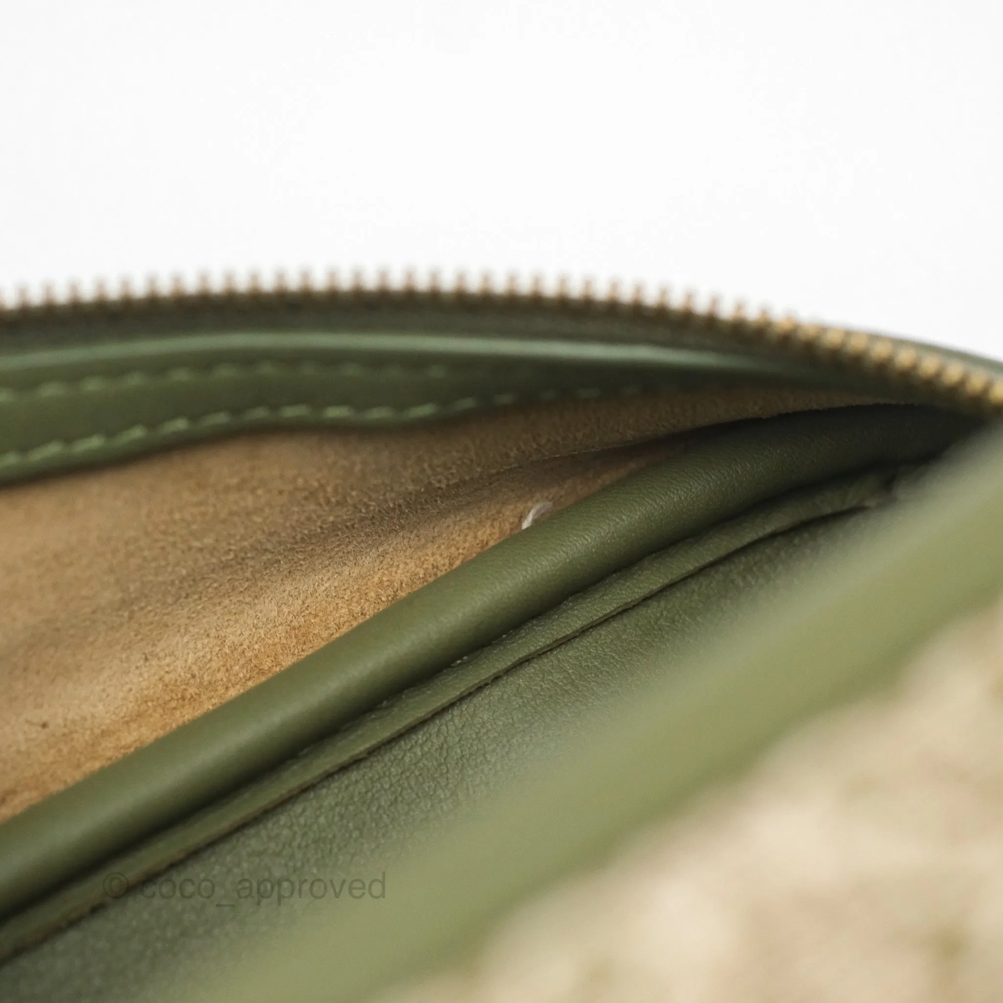 Loewe Amazona 19 Square Green/ Avocado Green in Anagram Jacquard and Calfskin