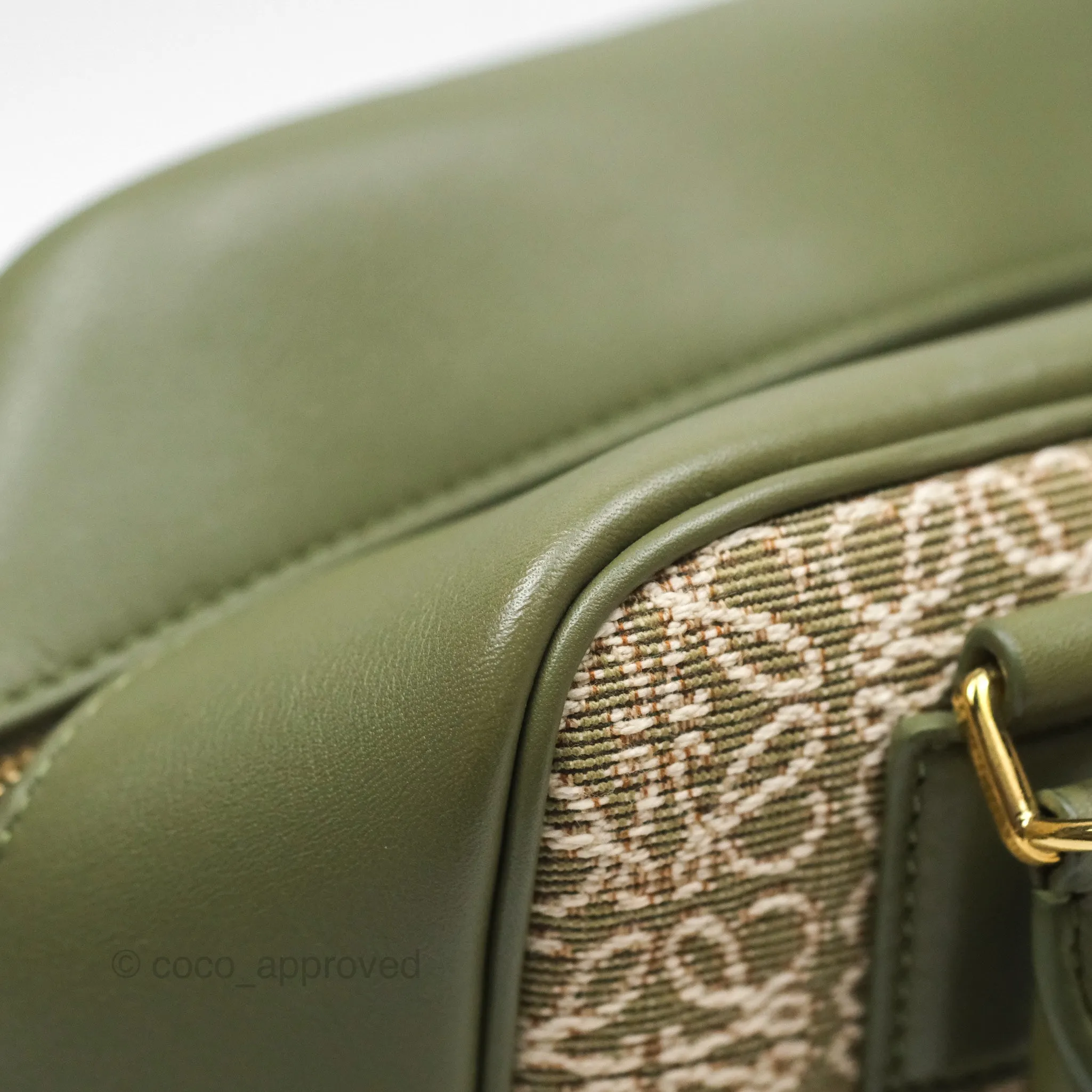 Loewe Amazona 19 Square Green/ Avocado Green in Anagram Jacquard and Calfskin