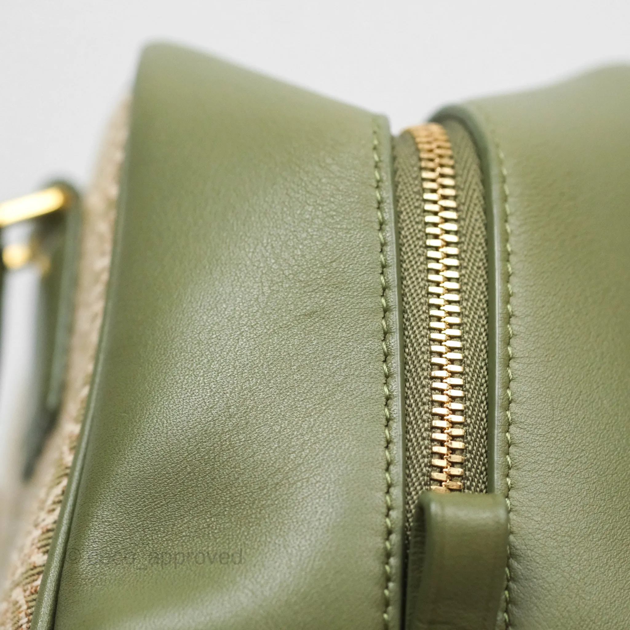Loewe Amazona 19 Square Green/ Avocado Green in Anagram Jacquard and Calfskin