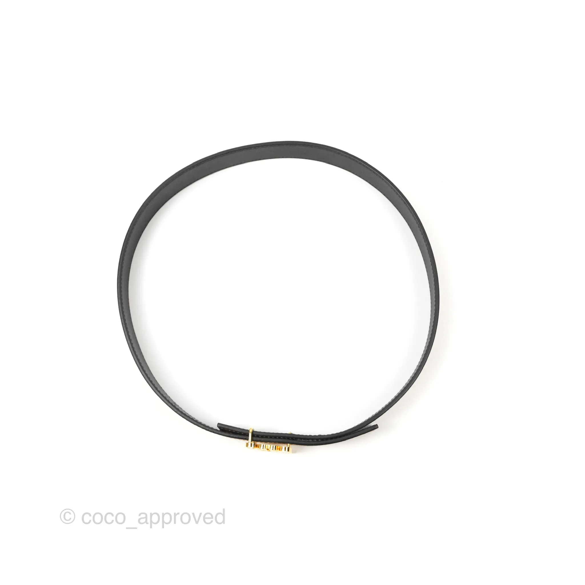 Loewe Anagram Buckle Tan Black Calfskin Reversible Belt Size 75