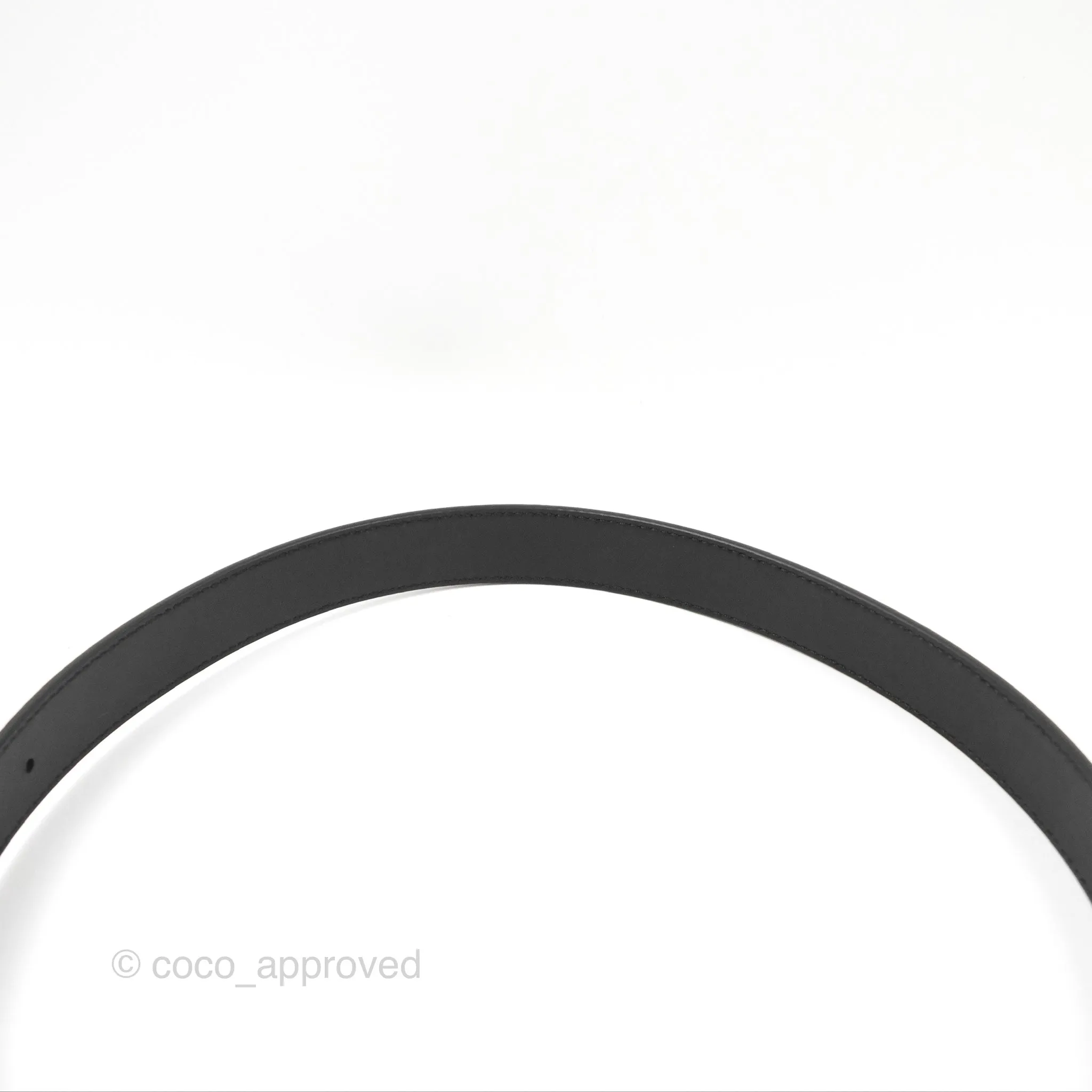 Loewe Anagram Buckle Tan Black Calfskin Reversible Belt Size 75
