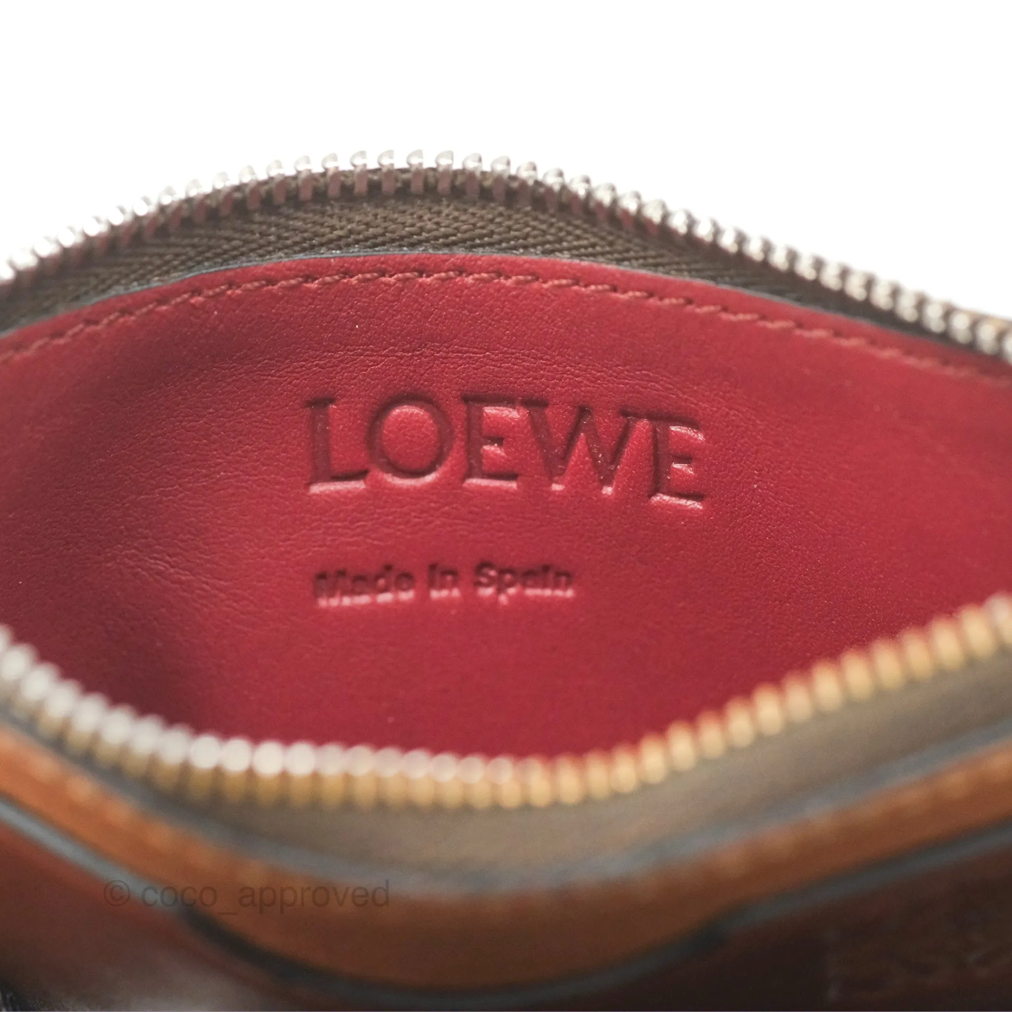 Loewe Anagram Coin Card Holder Caramel/Pecan