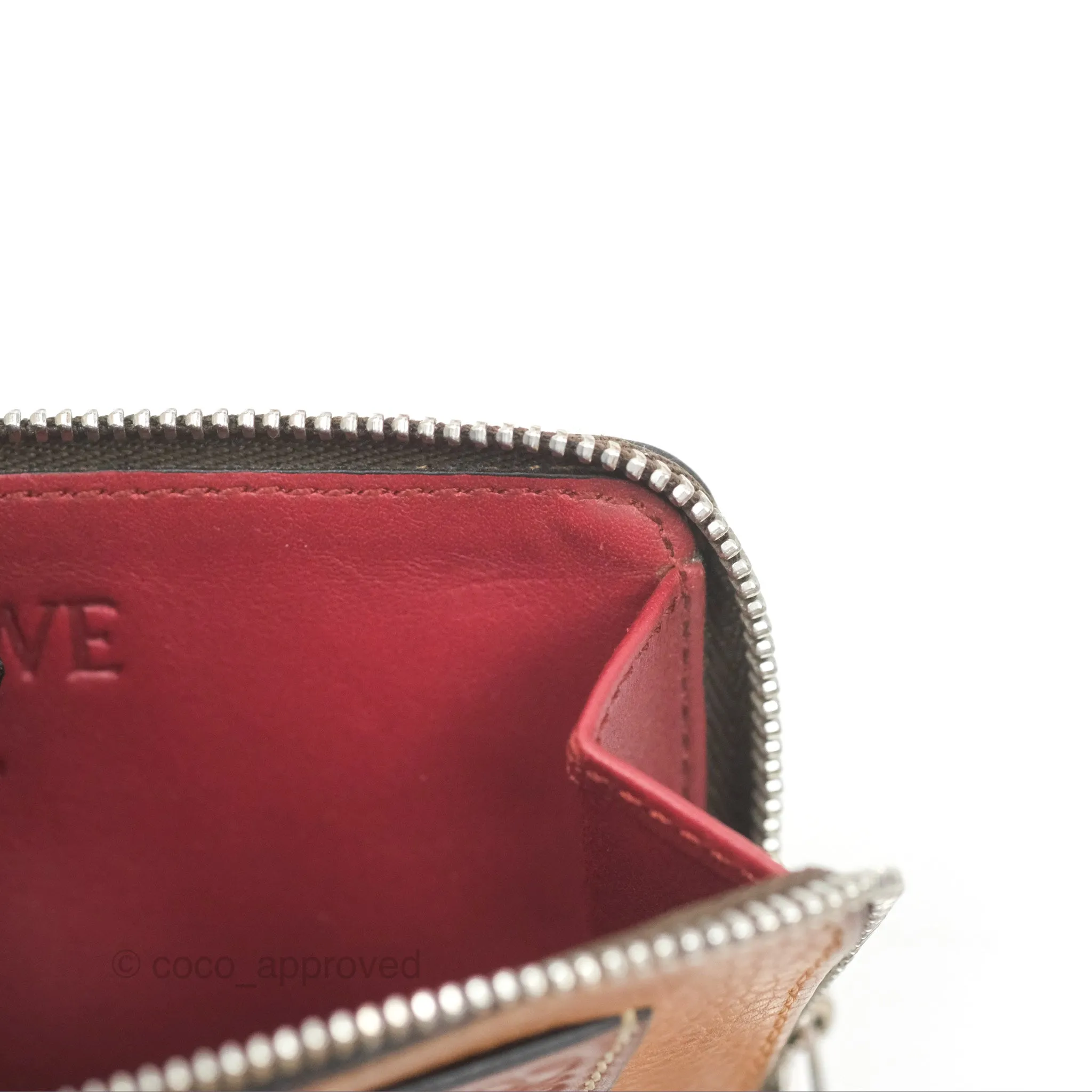 Loewe Anagram Coin Card Holder Caramel/Pecan