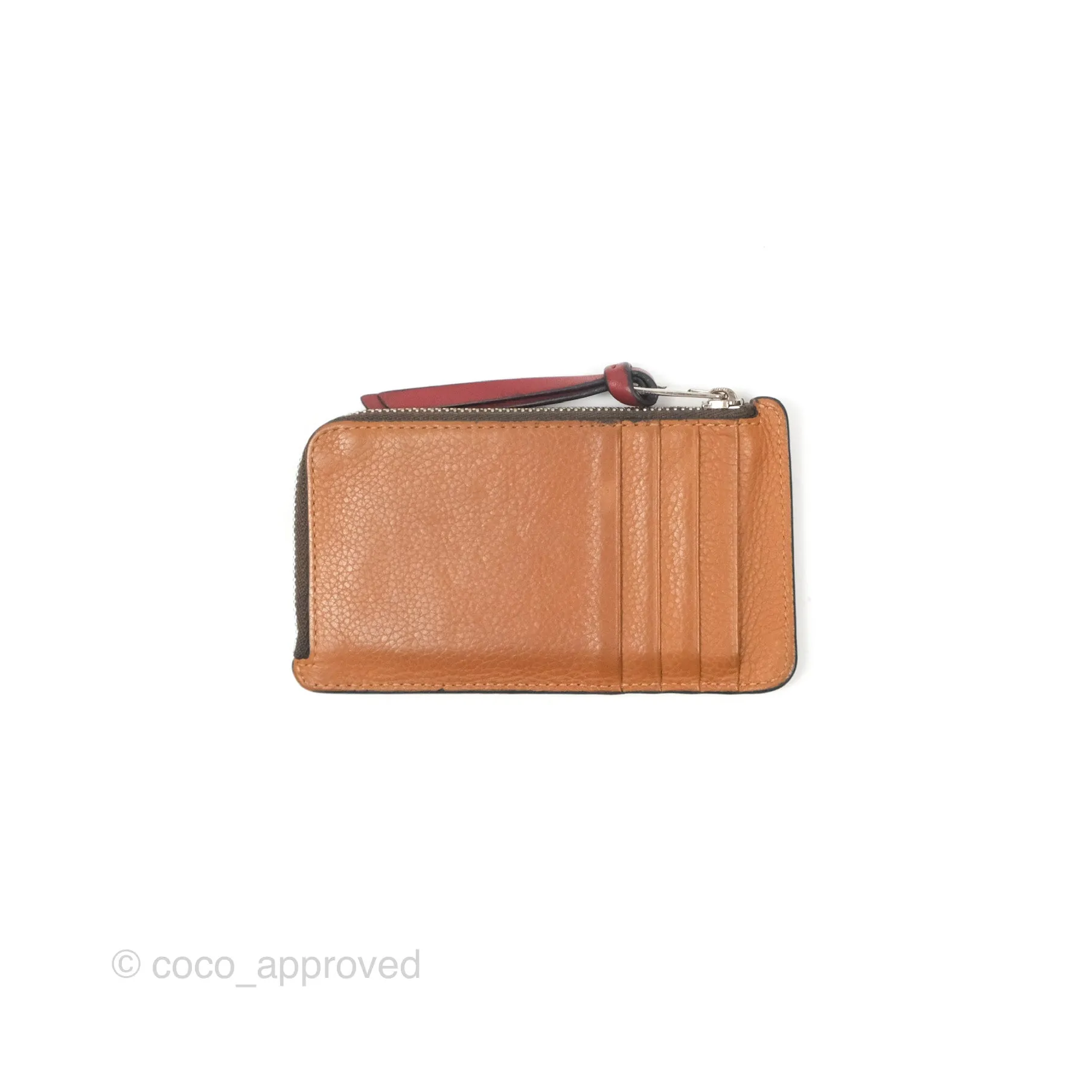Loewe Anagram Coin Card Holder Caramel/Pecan