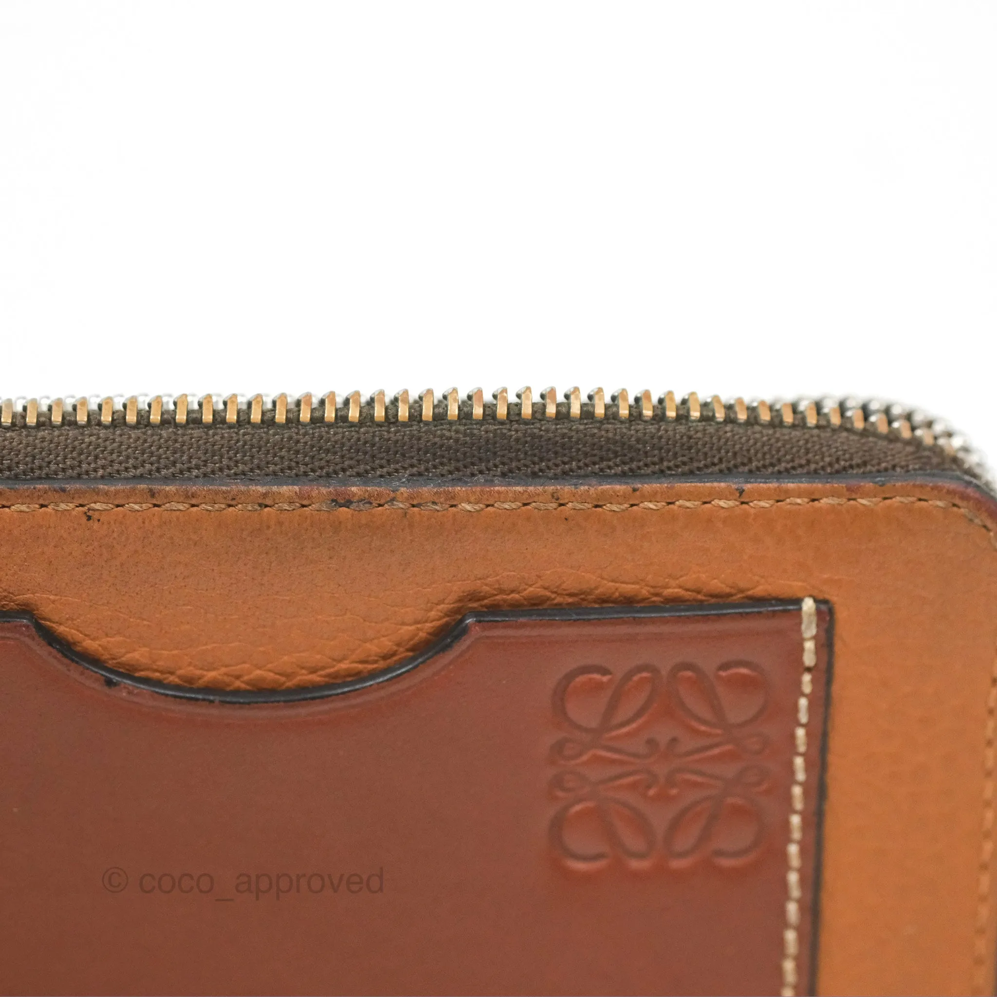 Loewe Anagram Coin Card Holder Caramel/Pecan