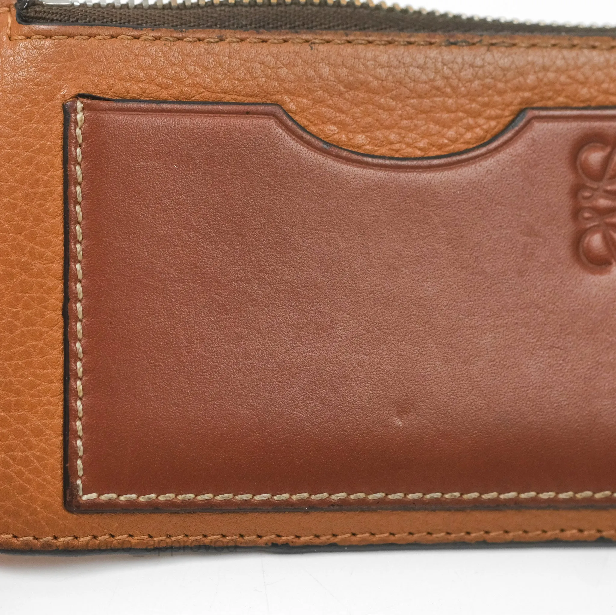 Loewe Anagram Coin Card Holder Caramel/Pecan