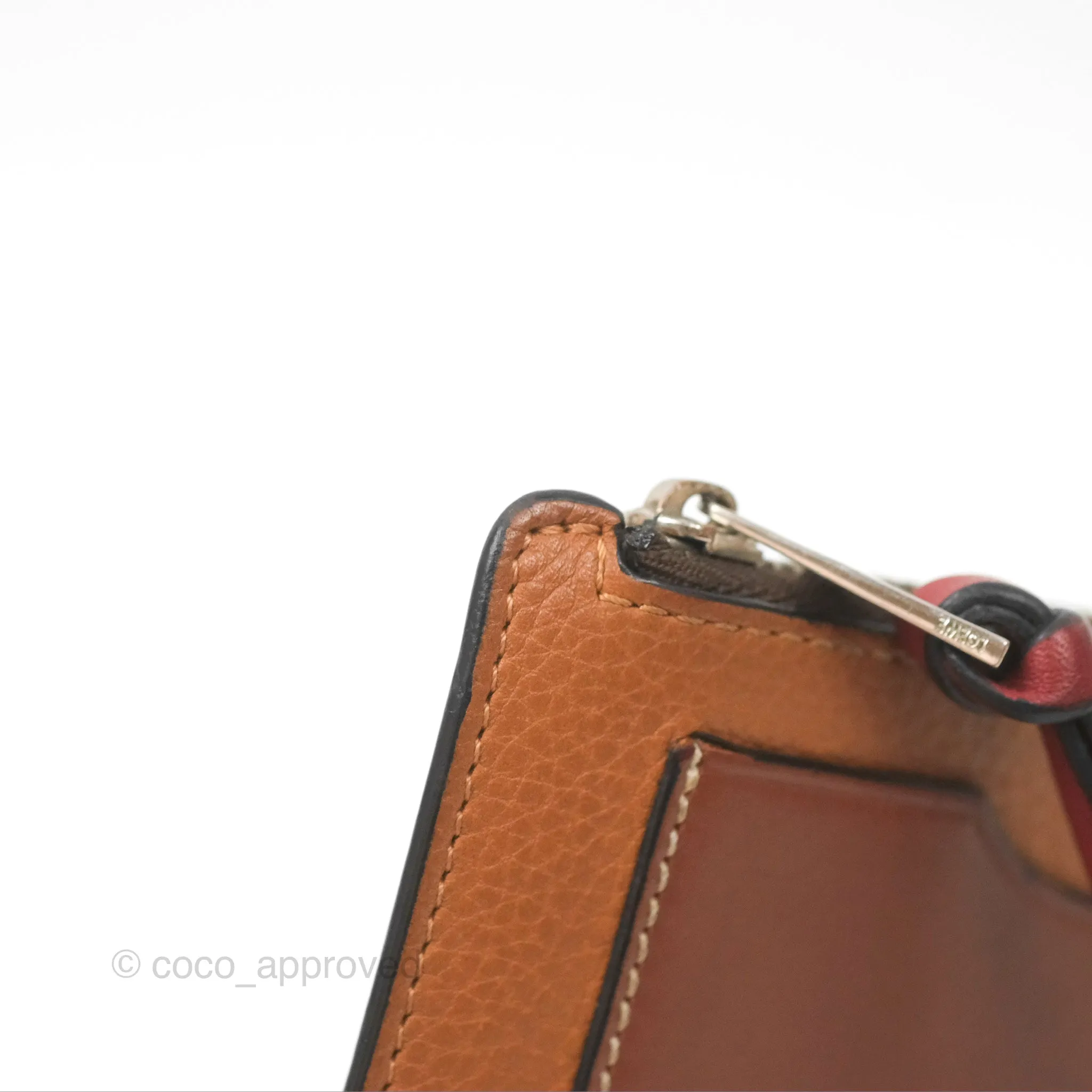 Loewe Anagram Coin Card Holder Caramel/Pecan