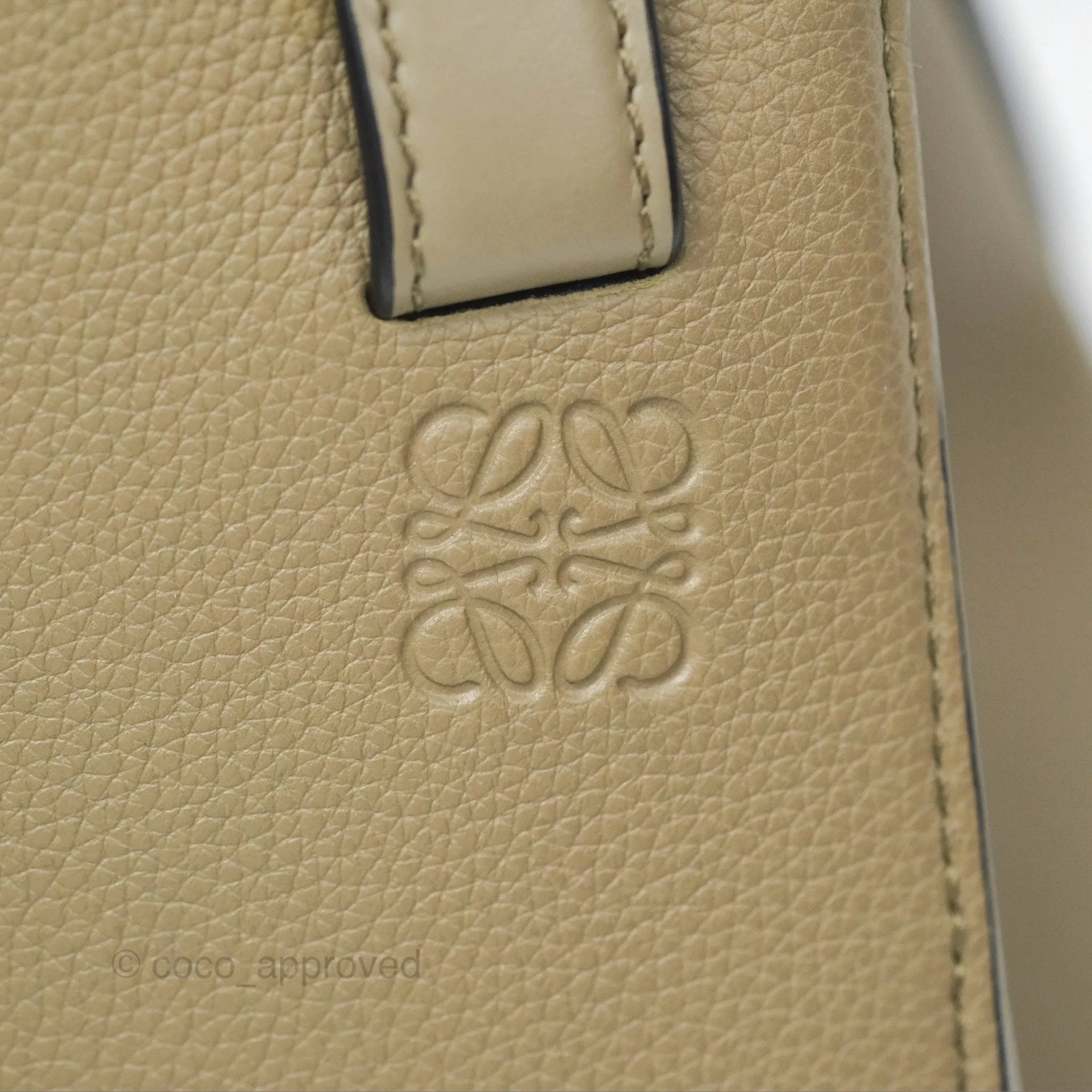 Loewe Hammock Nugget Bag Neutral Grained Leather