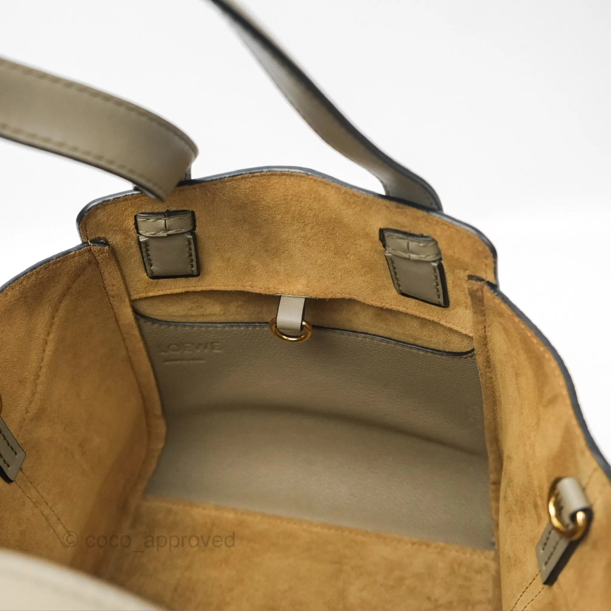 Loewe Hammock Nugget Bag Neutral Grained Leather