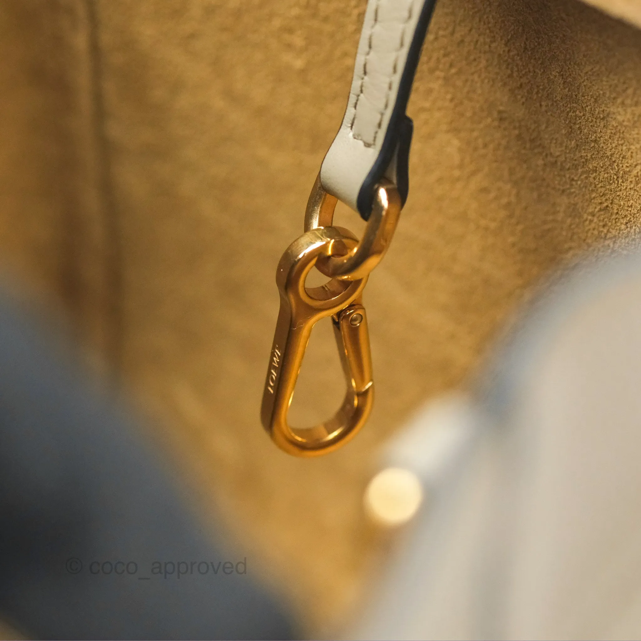 Loewe Hammock Nugget Bag Neutral Grained Leather