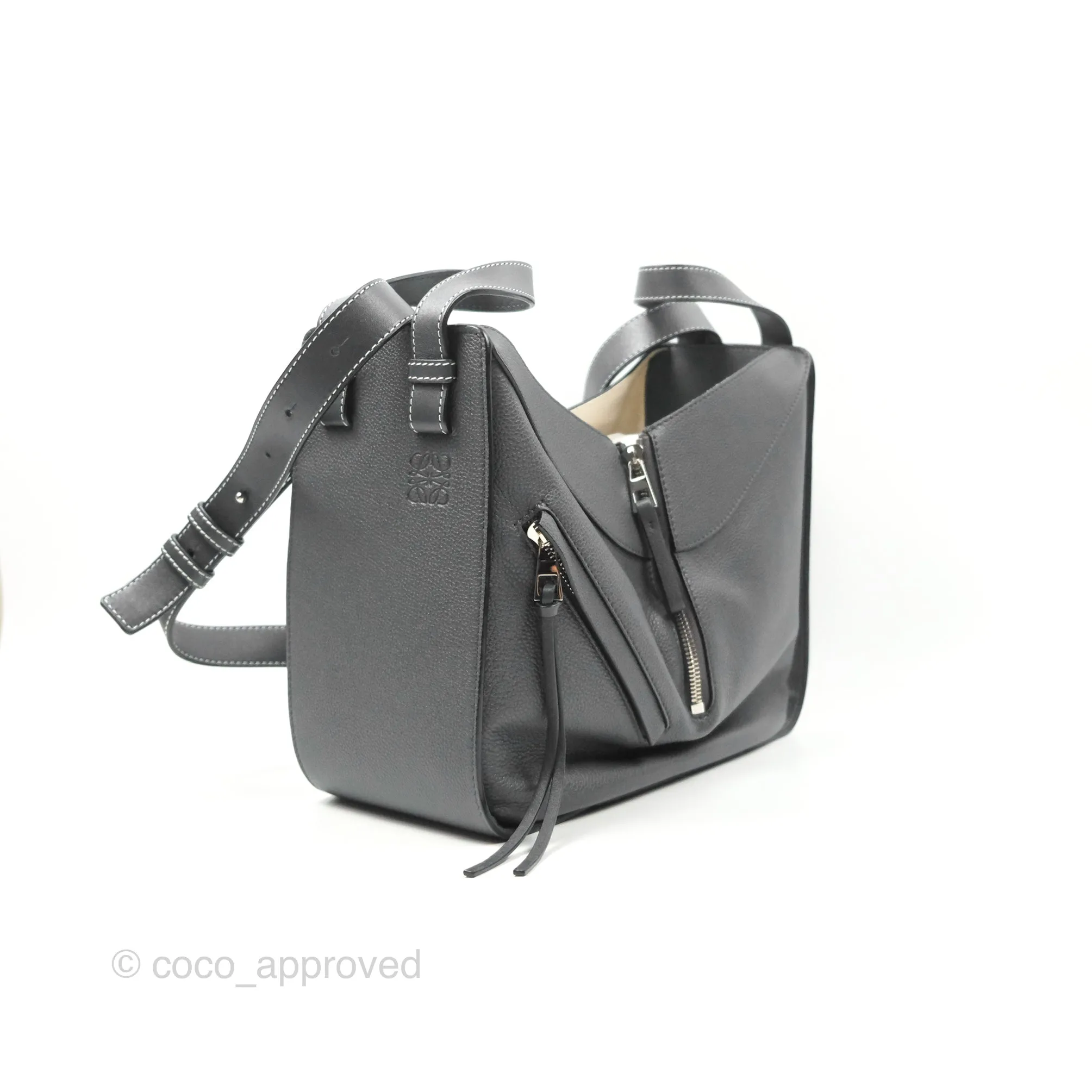 Loewe Hammock Small Asphalt Grey Shoulder Bag