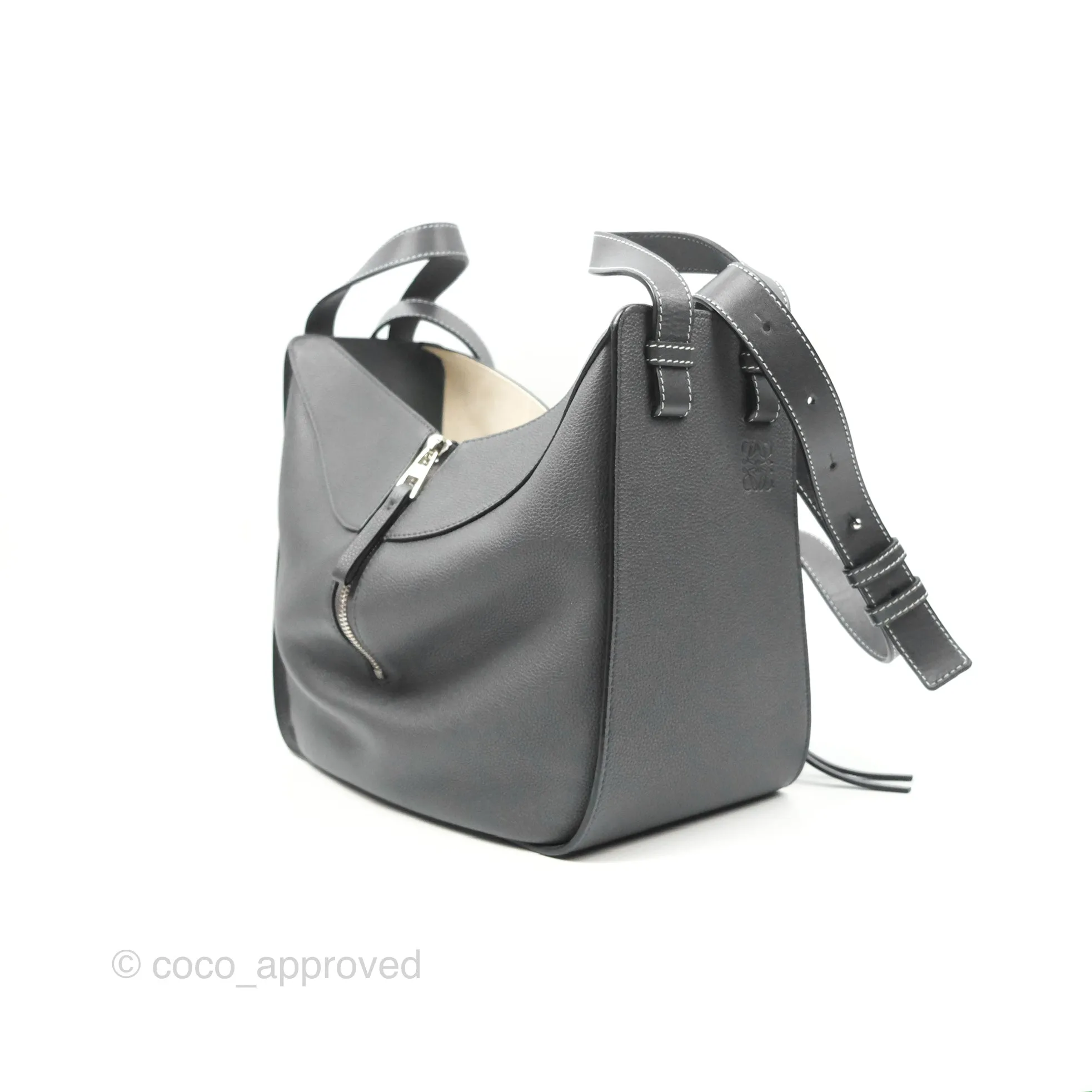 Loewe Hammock Small Asphalt Grey Shoulder Bag