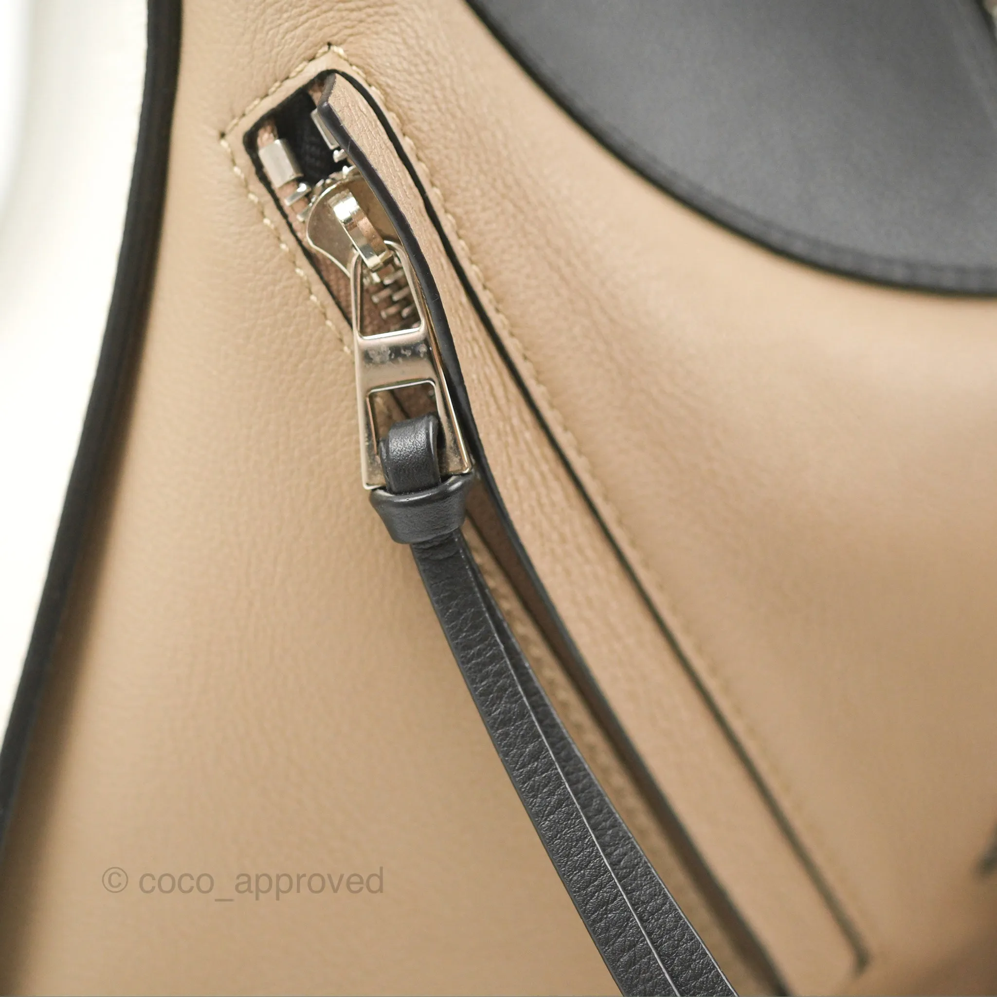 Loewe Hammock Small White/Brown/Black Shoulder Bag