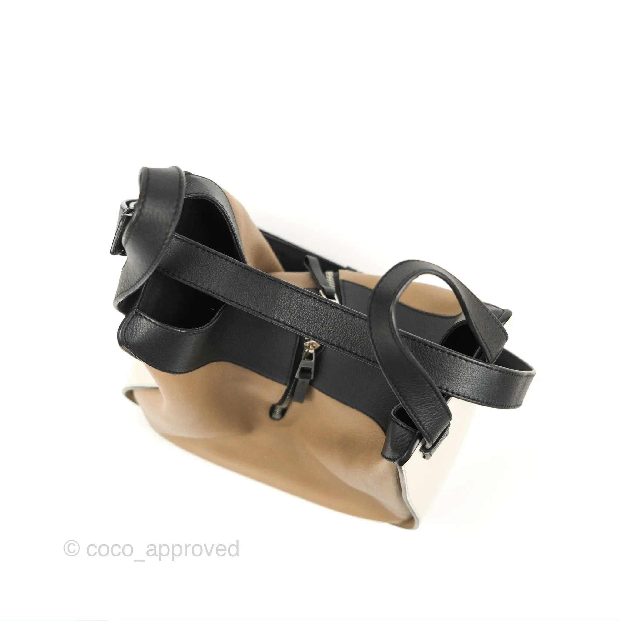 Loewe Hammock Small White/Brown/Black Shoulder Bag