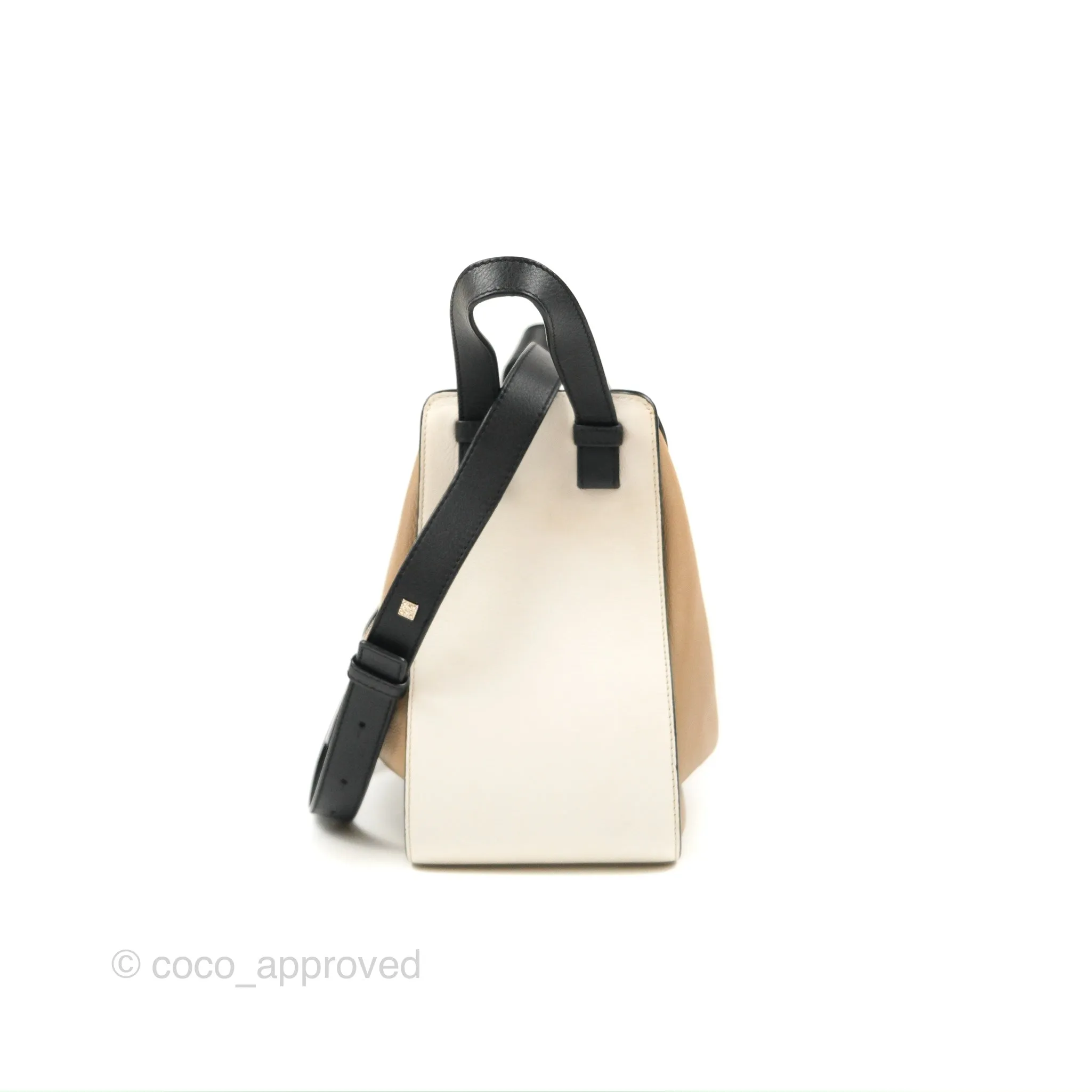 Loewe Hammock Small White/Brown/Black Shoulder Bag
