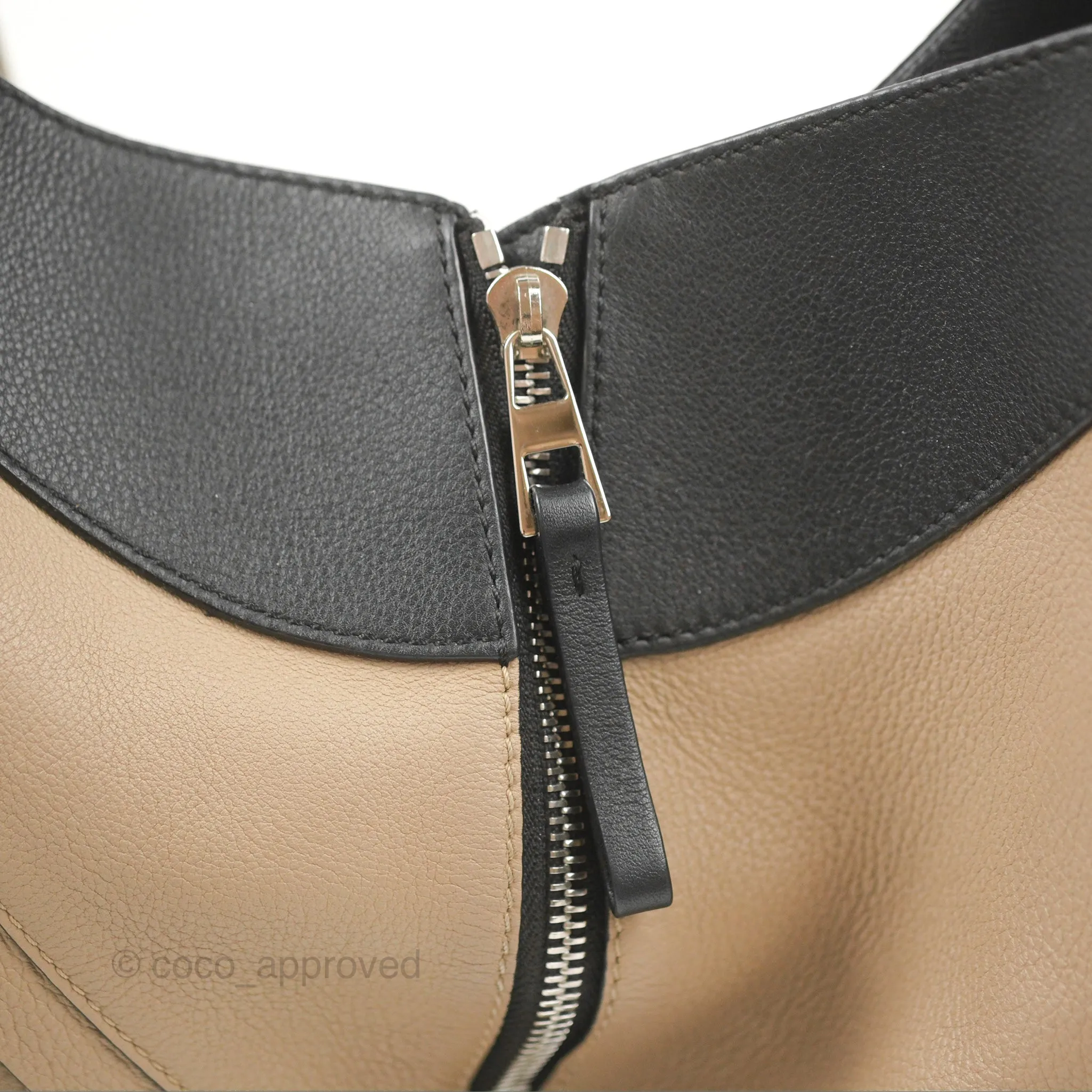 Loewe Hammock Small White/Brown/Black Shoulder Bag