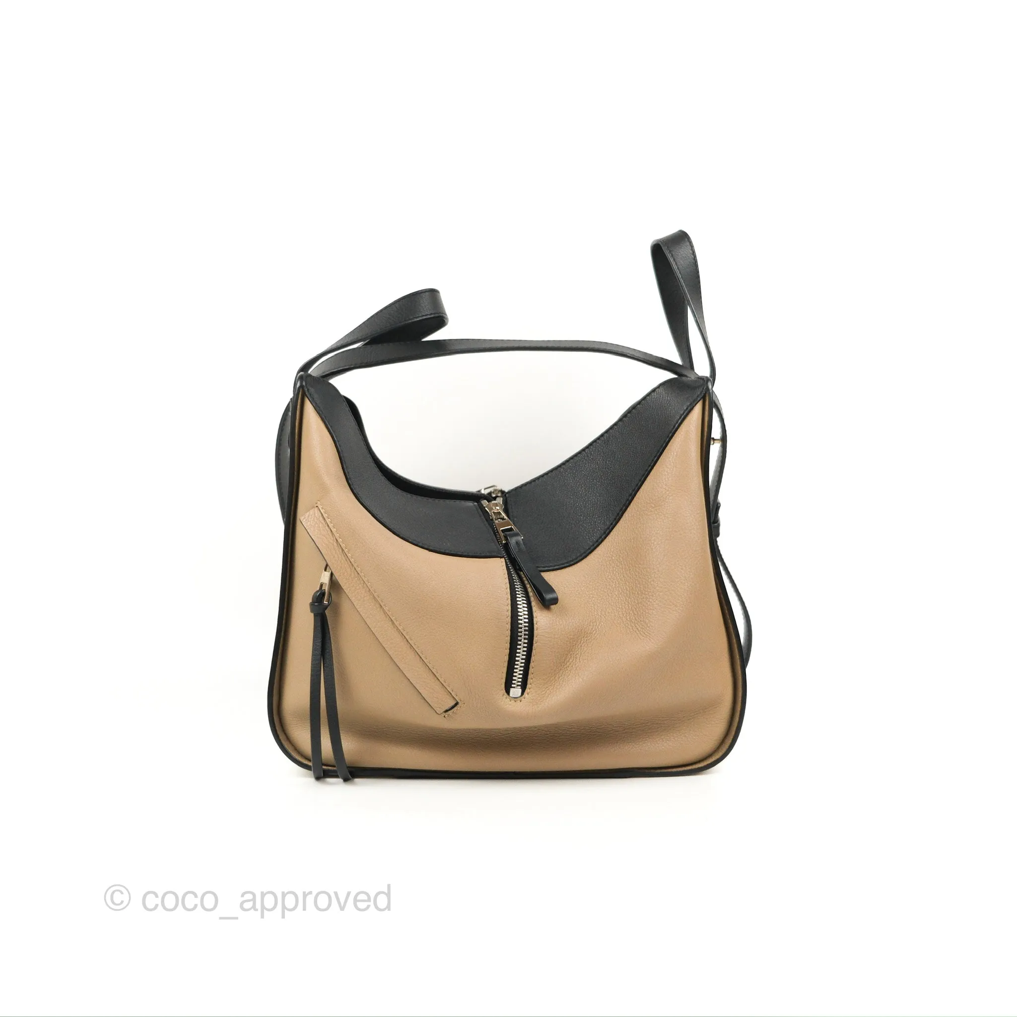 Loewe Hammock Small White/Brown/Black Shoulder Bag