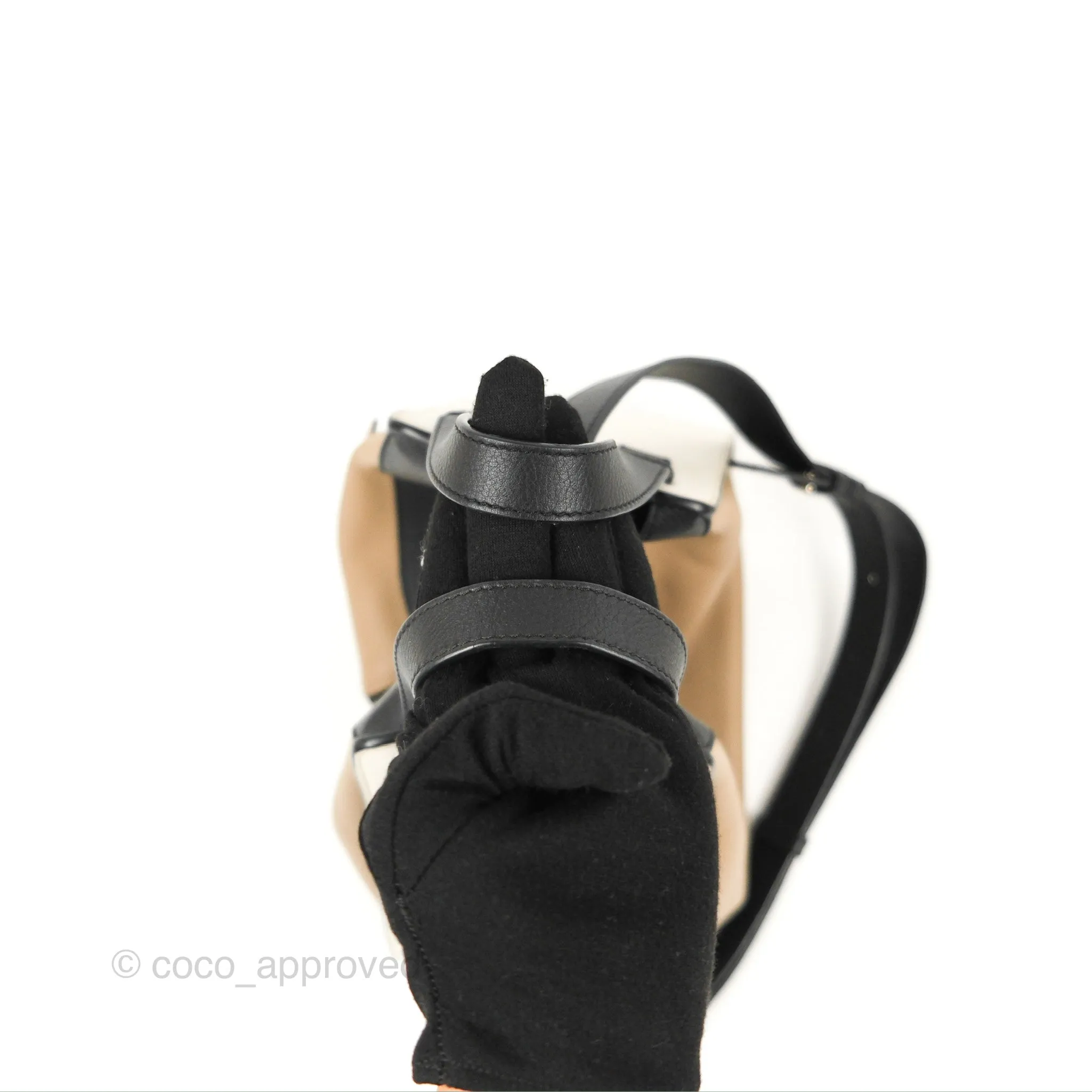 Loewe Hammock Small White/Brown/Black Shoulder Bag