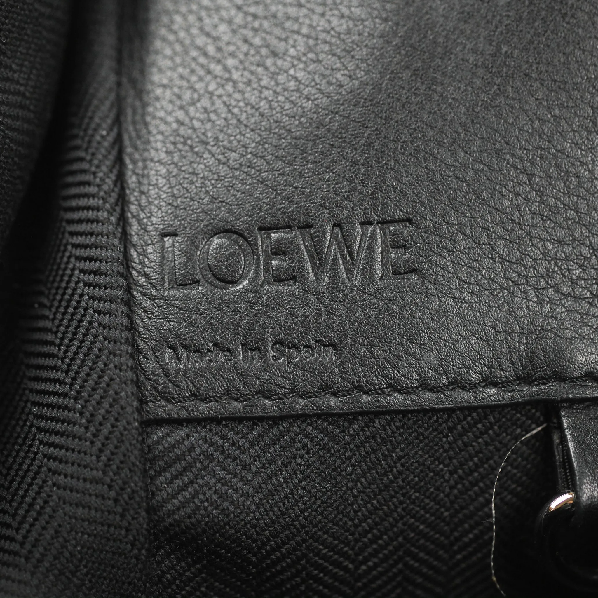 Loewe Hammock Small White/Brown/Black Shoulder Bag
