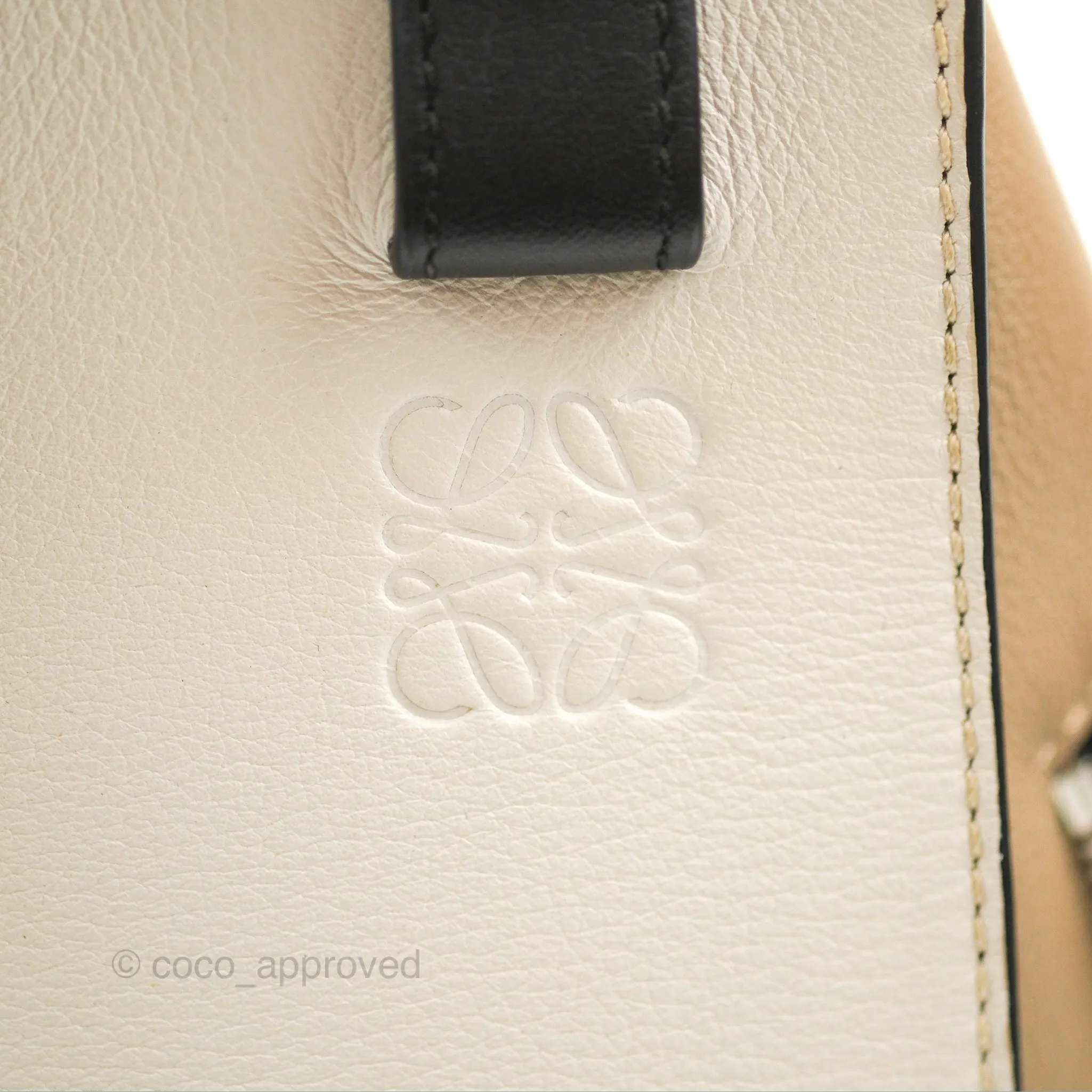 Loewe Hammock Small White/Brown/Black Shoulder Bag