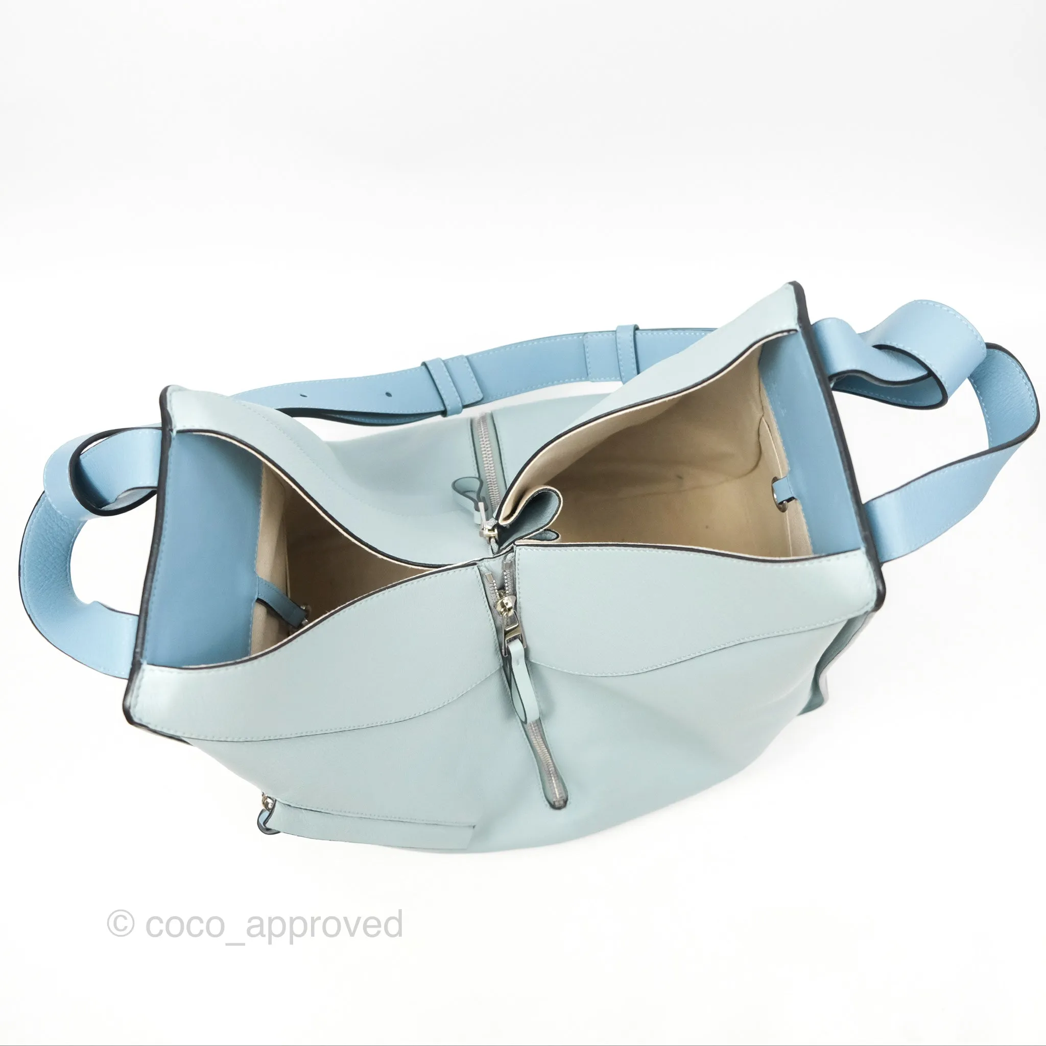 Loewe Medium Hammock Shoulder Bag Light Blue Aqua Stone
