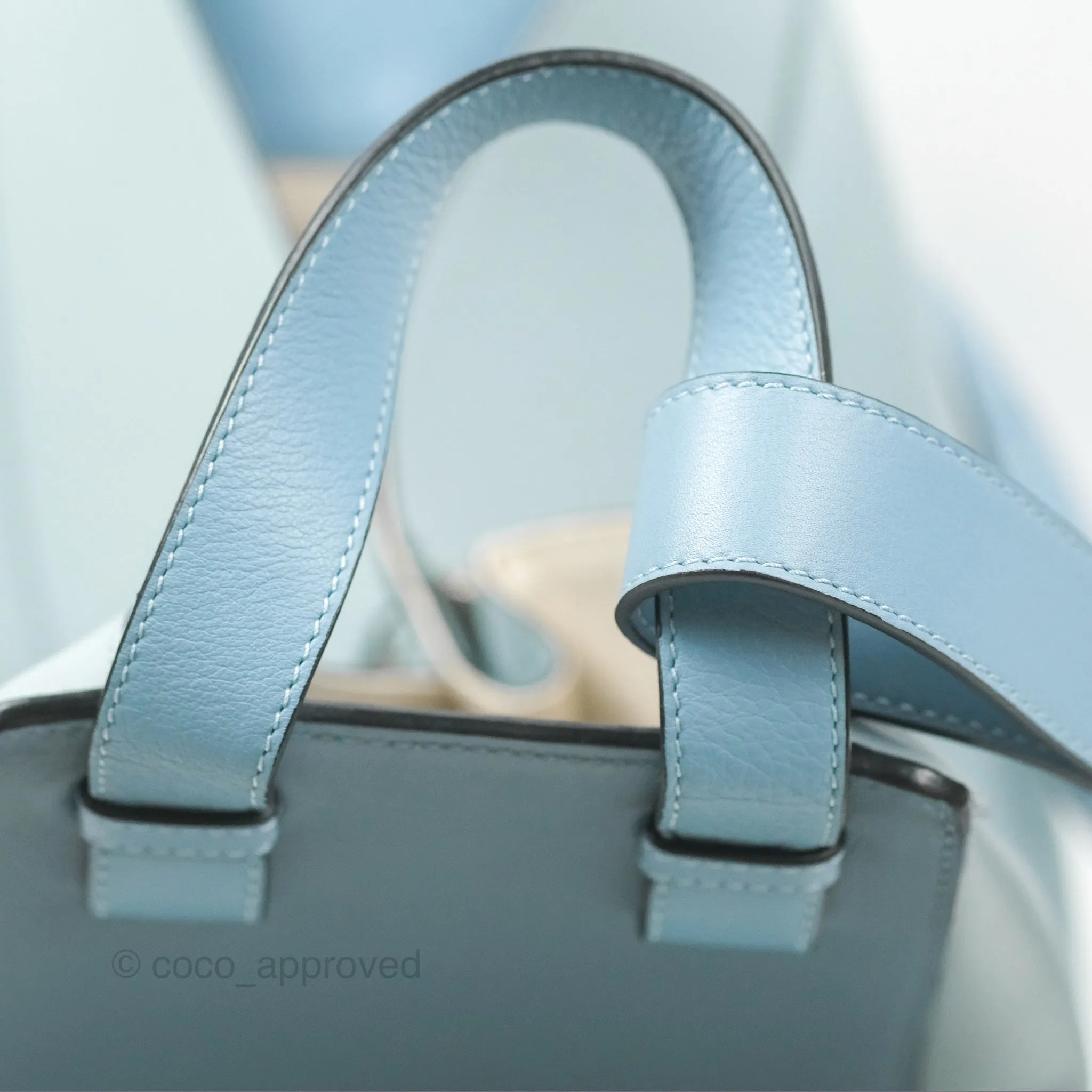 Loewe Medium Hammock Shoulder Bag Light Blue Aqua Stone