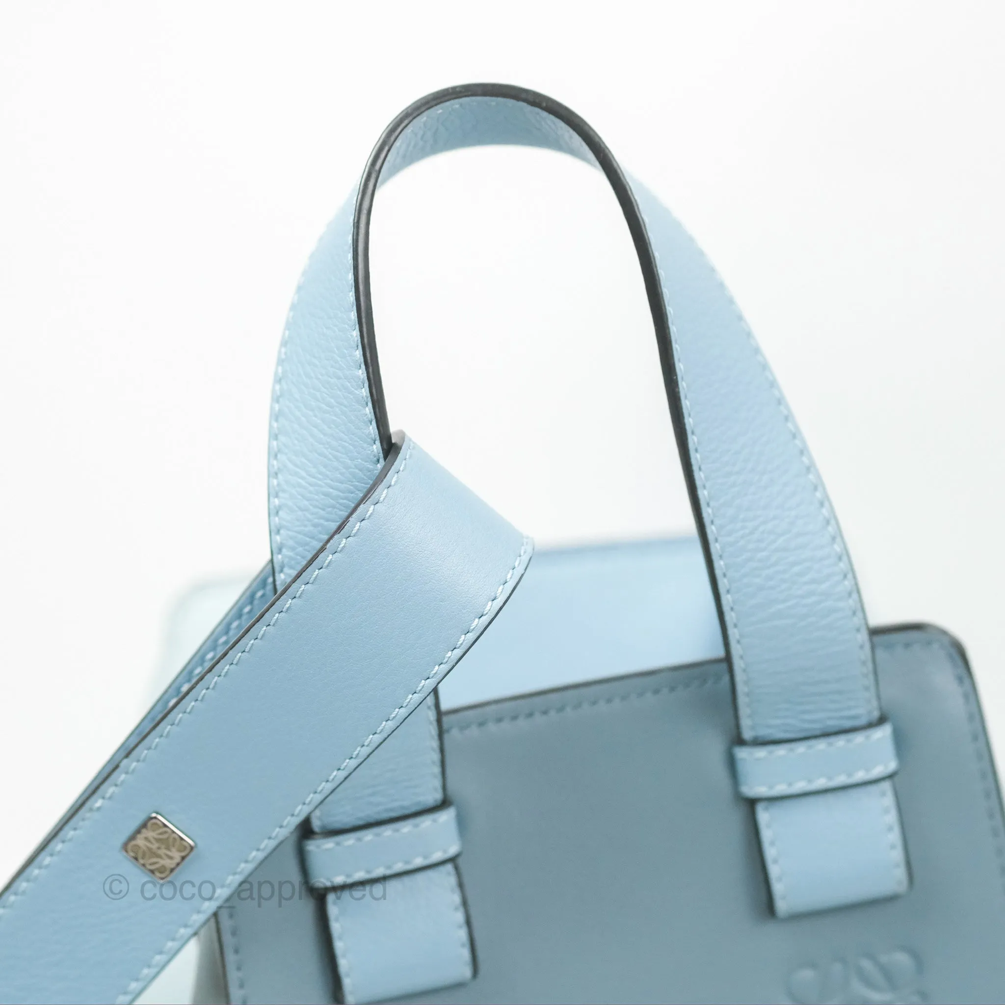 Loewe Medium Hammock Shoulder Bag Light Blue Aqua Stone