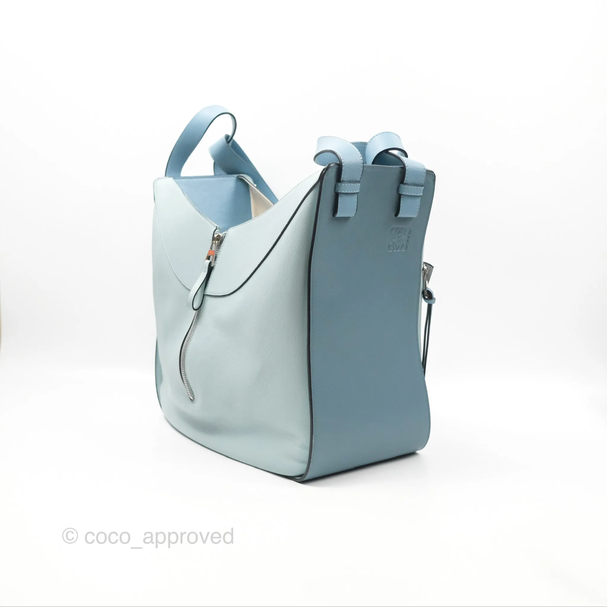 Loewe Medium Hammock Shoulder Bag Light Blue Aqua Stone