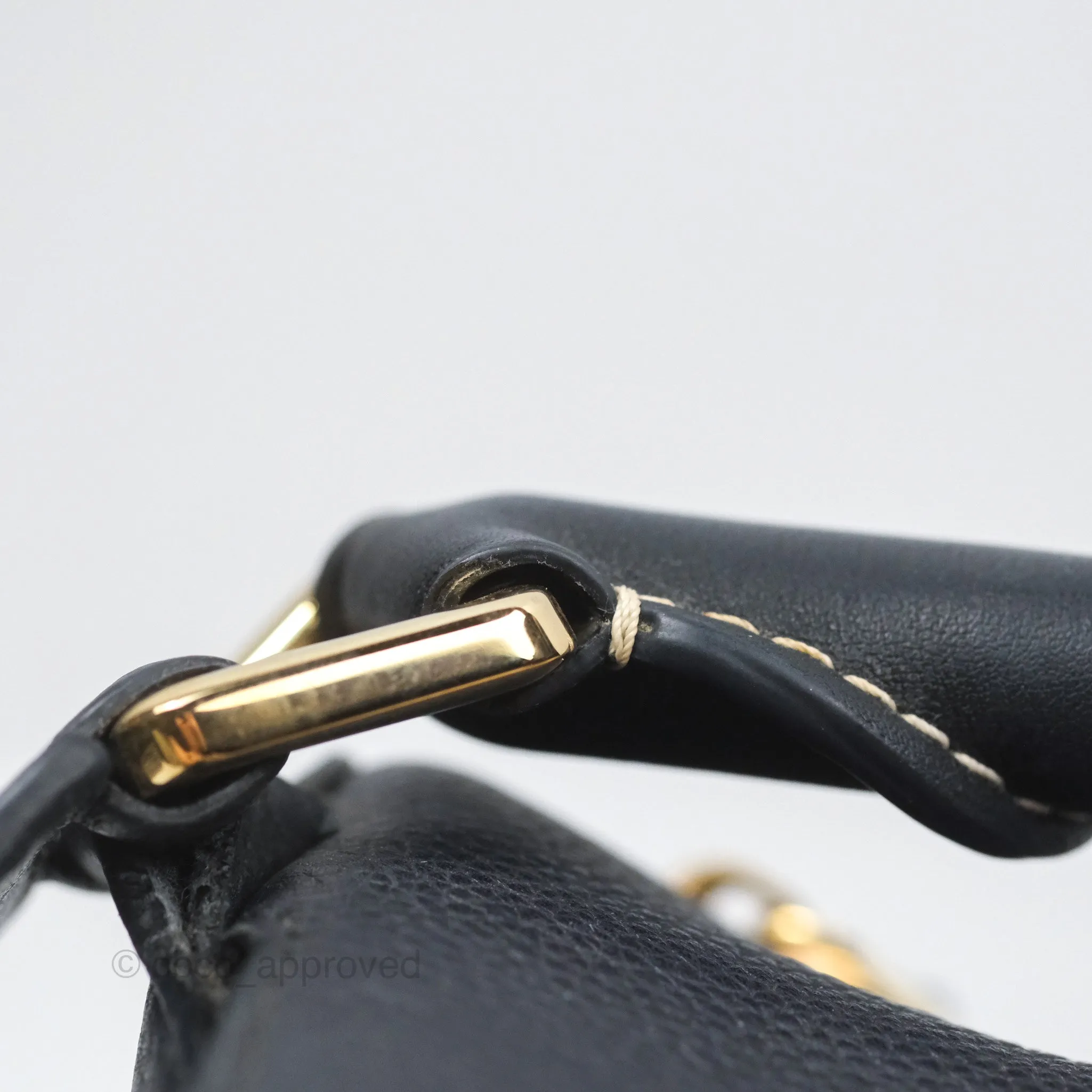 Loewe Medium Puzzle Bag Navy Calfskin Gold Hardware