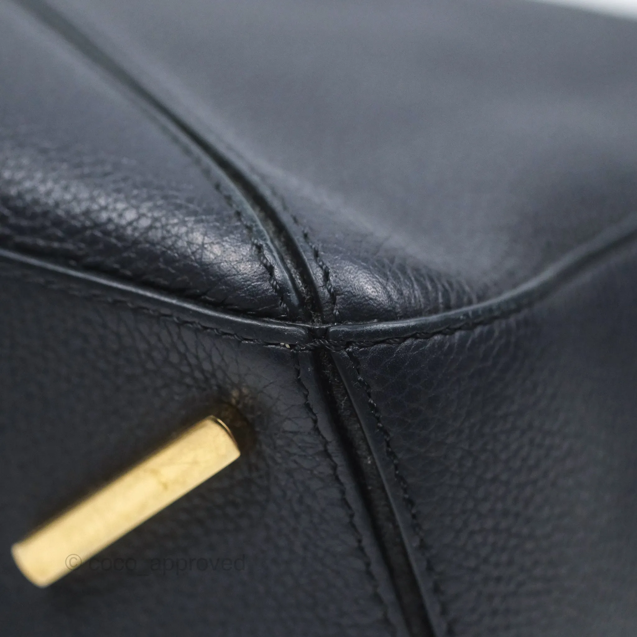 Loewe Medium Puzzle Bag Navy Calfskin Gold Hardware