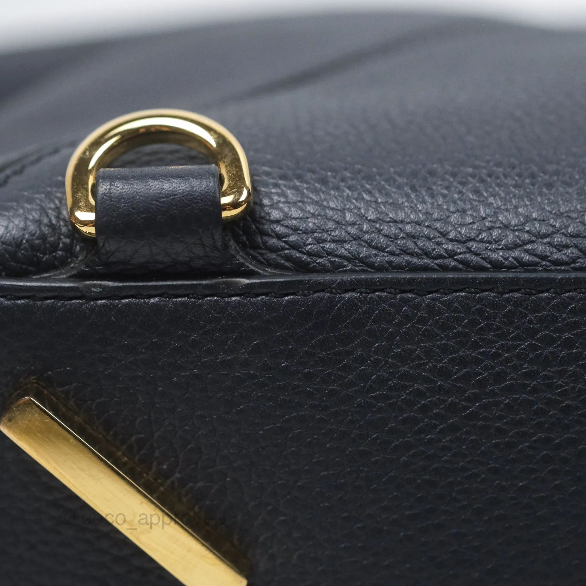 Loewe Medium Puzzle Bag Navy Calfskin Gold Hardware
