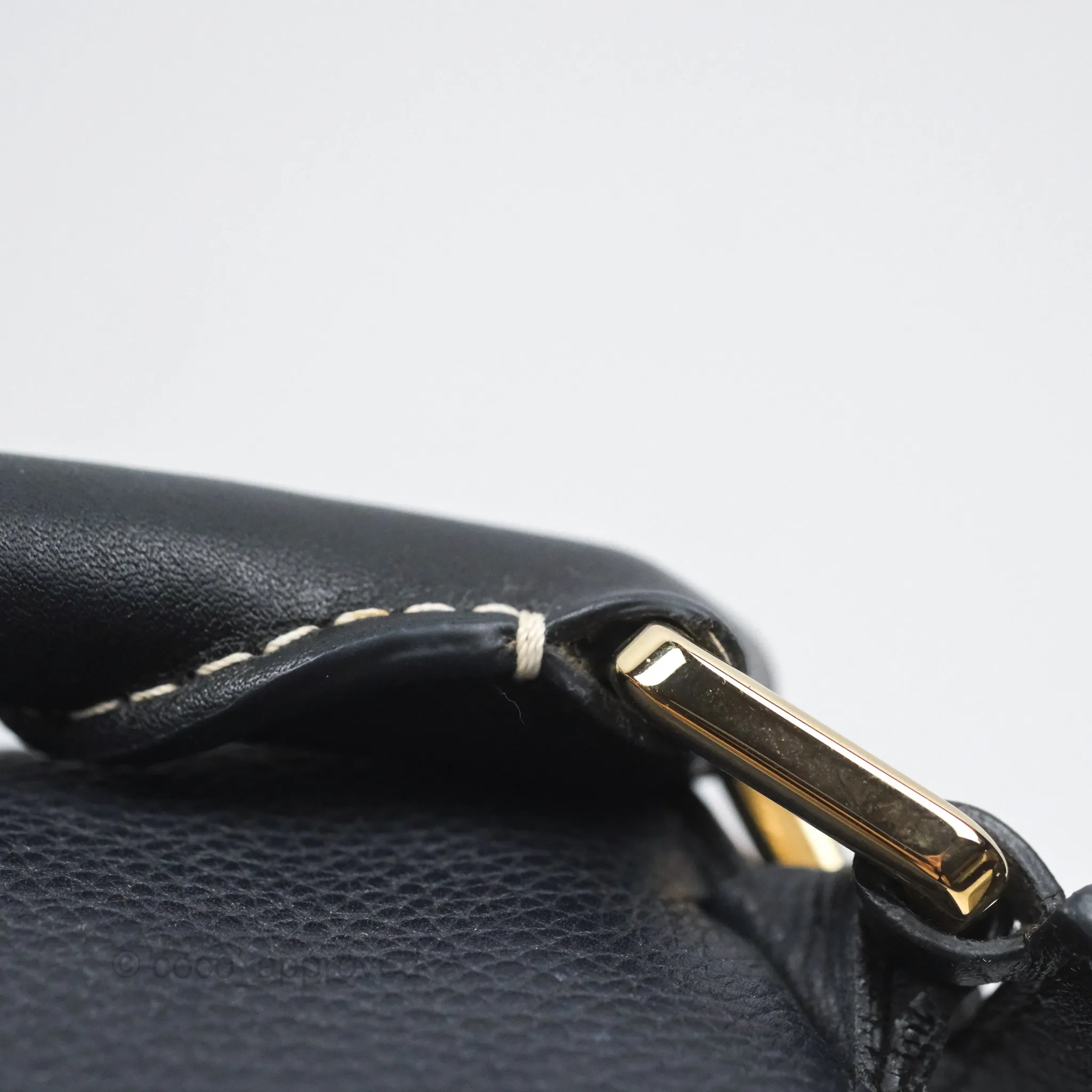 Loewe Medium Puzzle Bag Navy Calfskin Gold Hardware