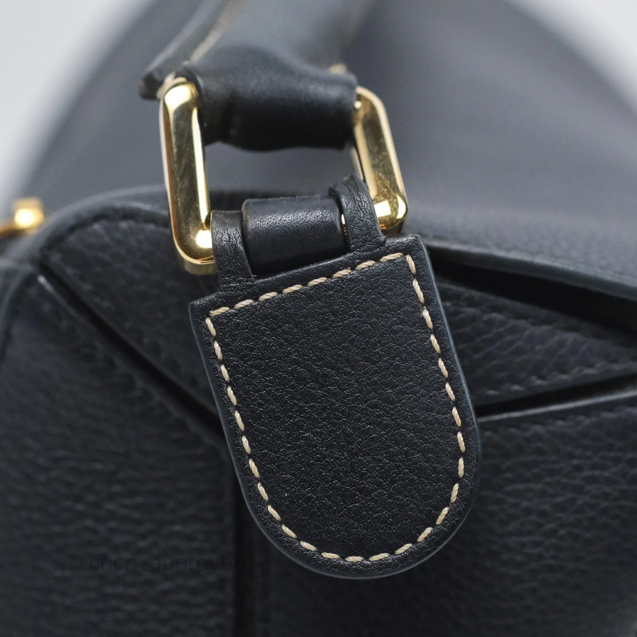 Loewe Medium Puzzle Bag Navy Calfskin Gold Hardware