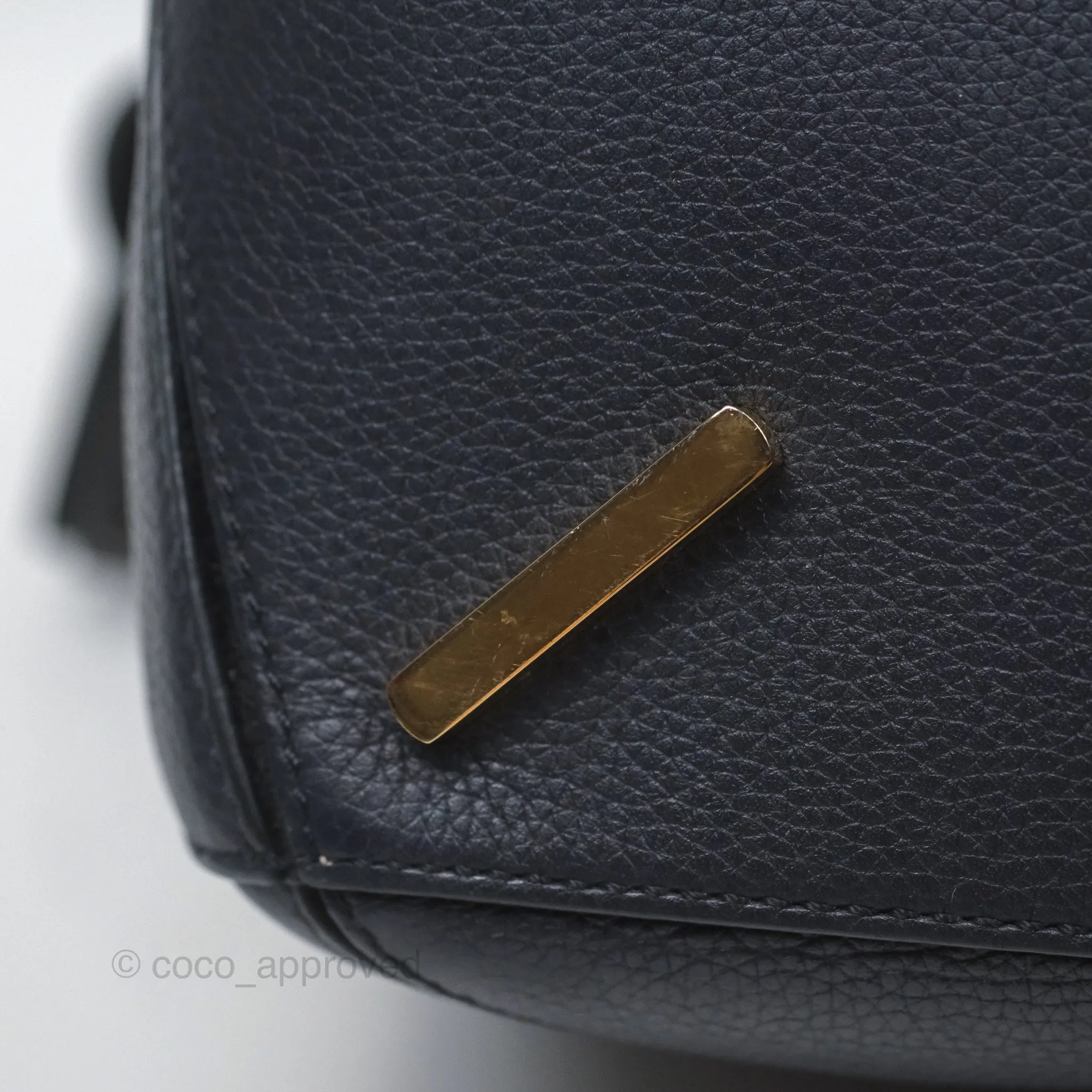 Loewe Medium Puzzle Bag Navy Calfskin Gold Hardware