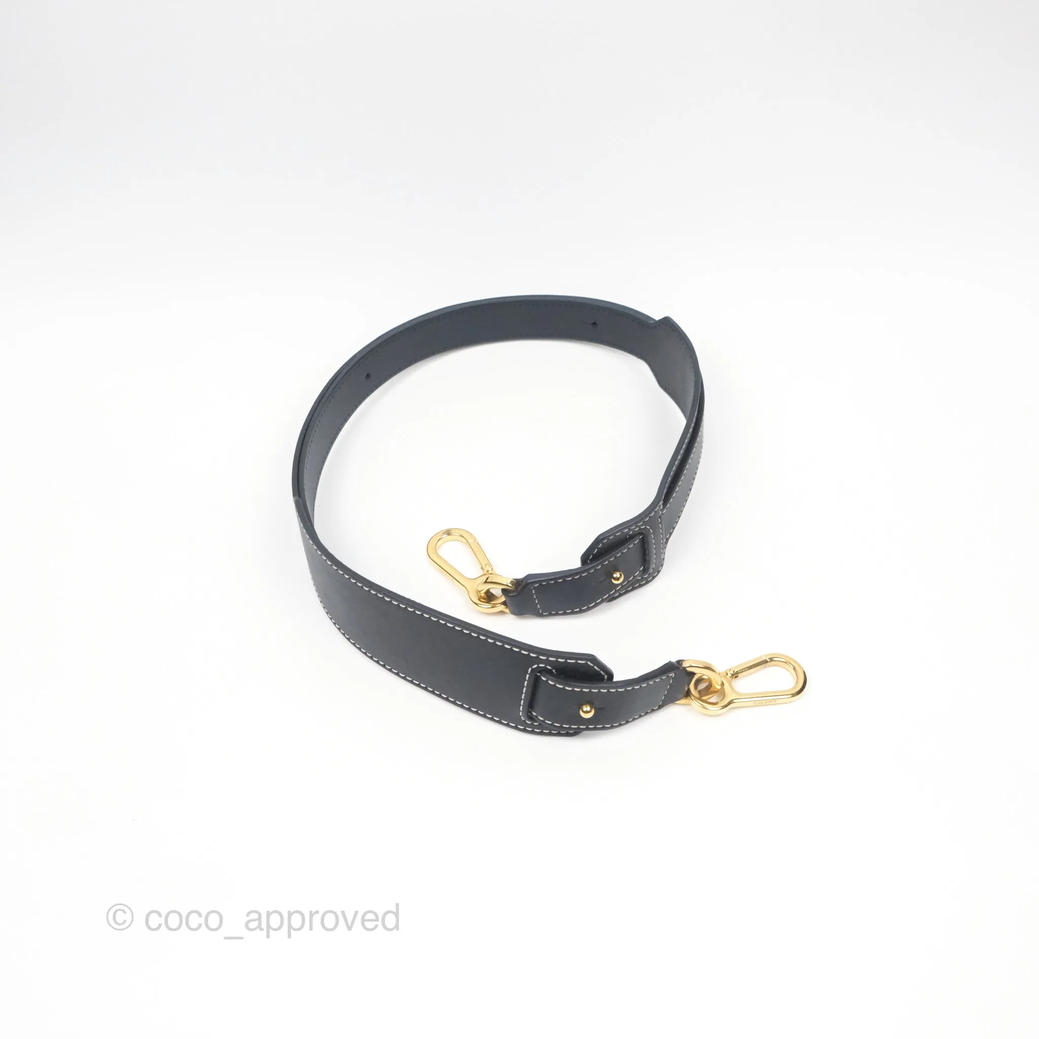 Loewe Medium Puzzle Bag Navy Calfskin Gold Hardware