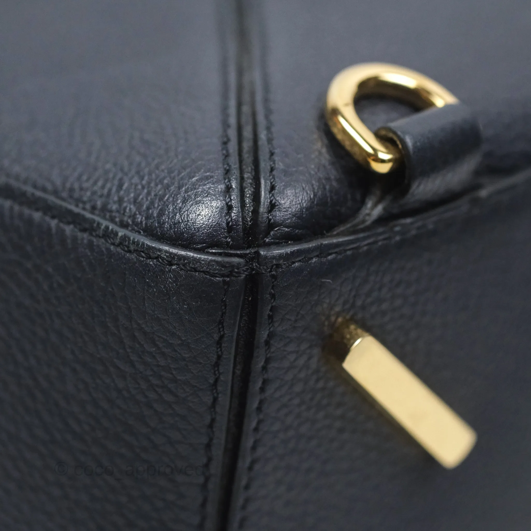 Loewe Medium Puzzle Bag Navy Calfskin Gold Hardware