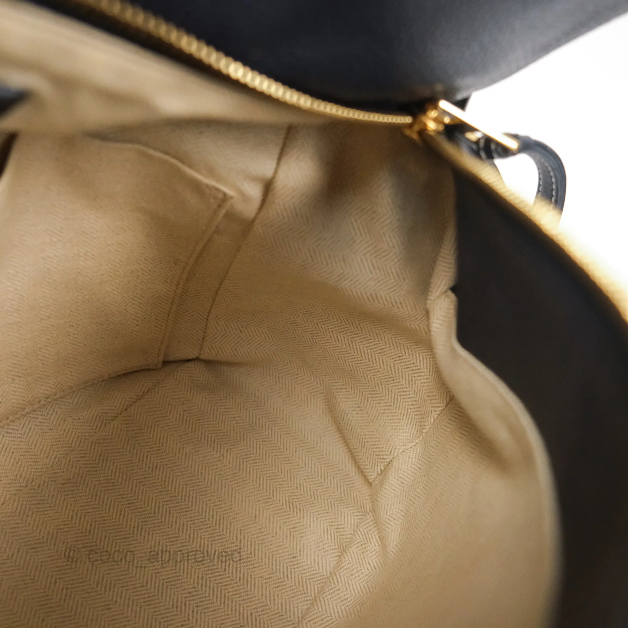 Loewe Medium Puzzle Bag Navy Calfskin Gold Hardware