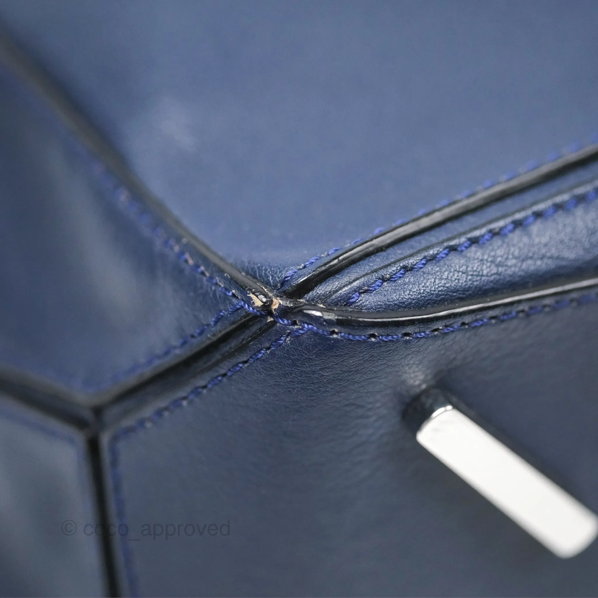 Loewe Medium Puzzle Bag Navy Calfskin