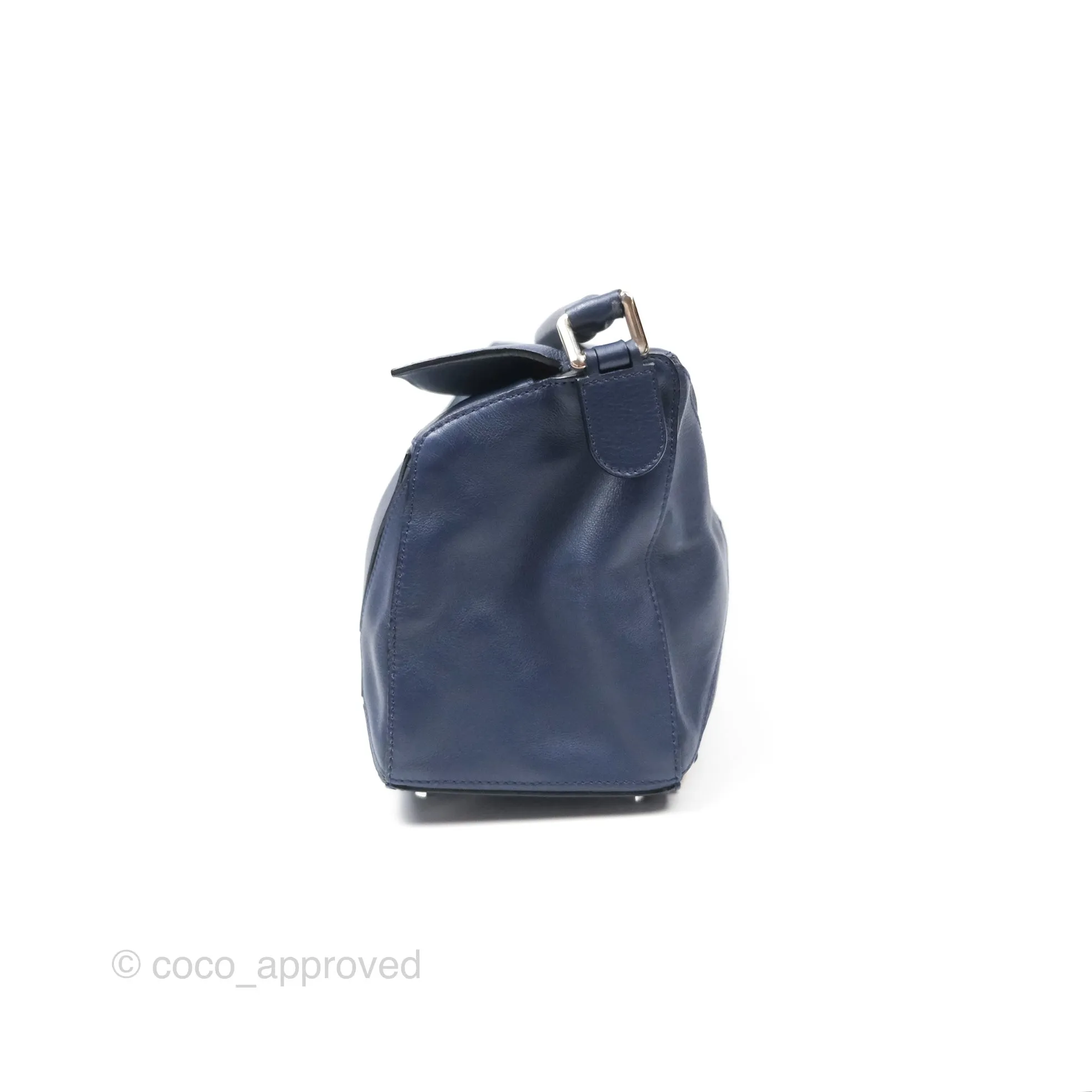 Loewe Medium Puzzle Bag Navy Calfskin